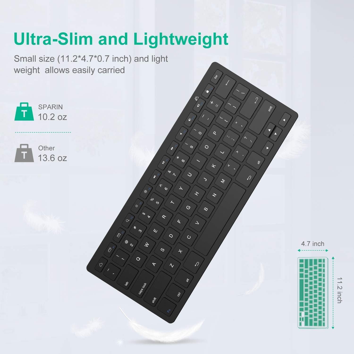Teclado Bluetooth SPARIN para Samsung Galaxy Tab A9+ S10+ S9+