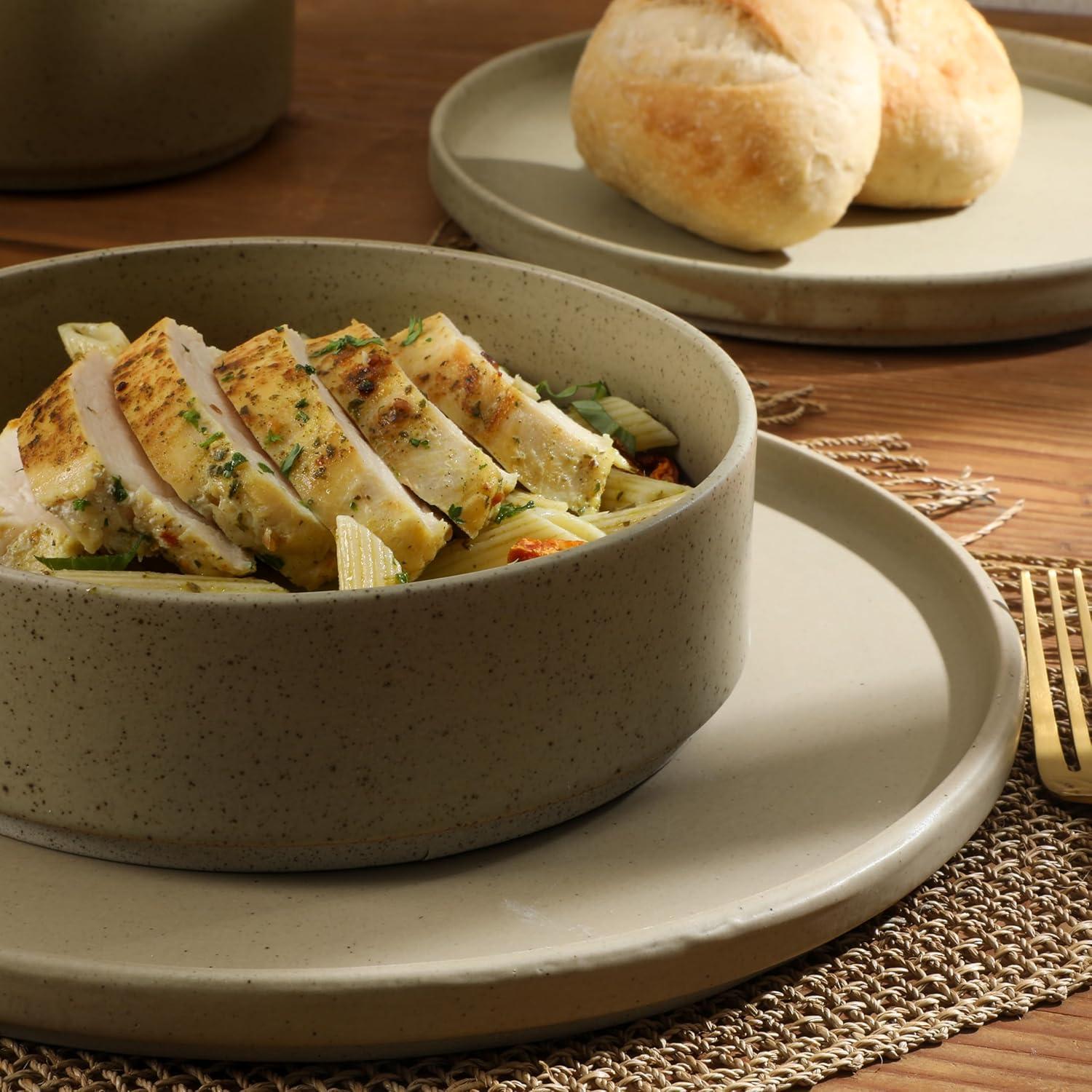 Vajilla Gibson Elite Tatum 16 Piezas Porcelana Verde