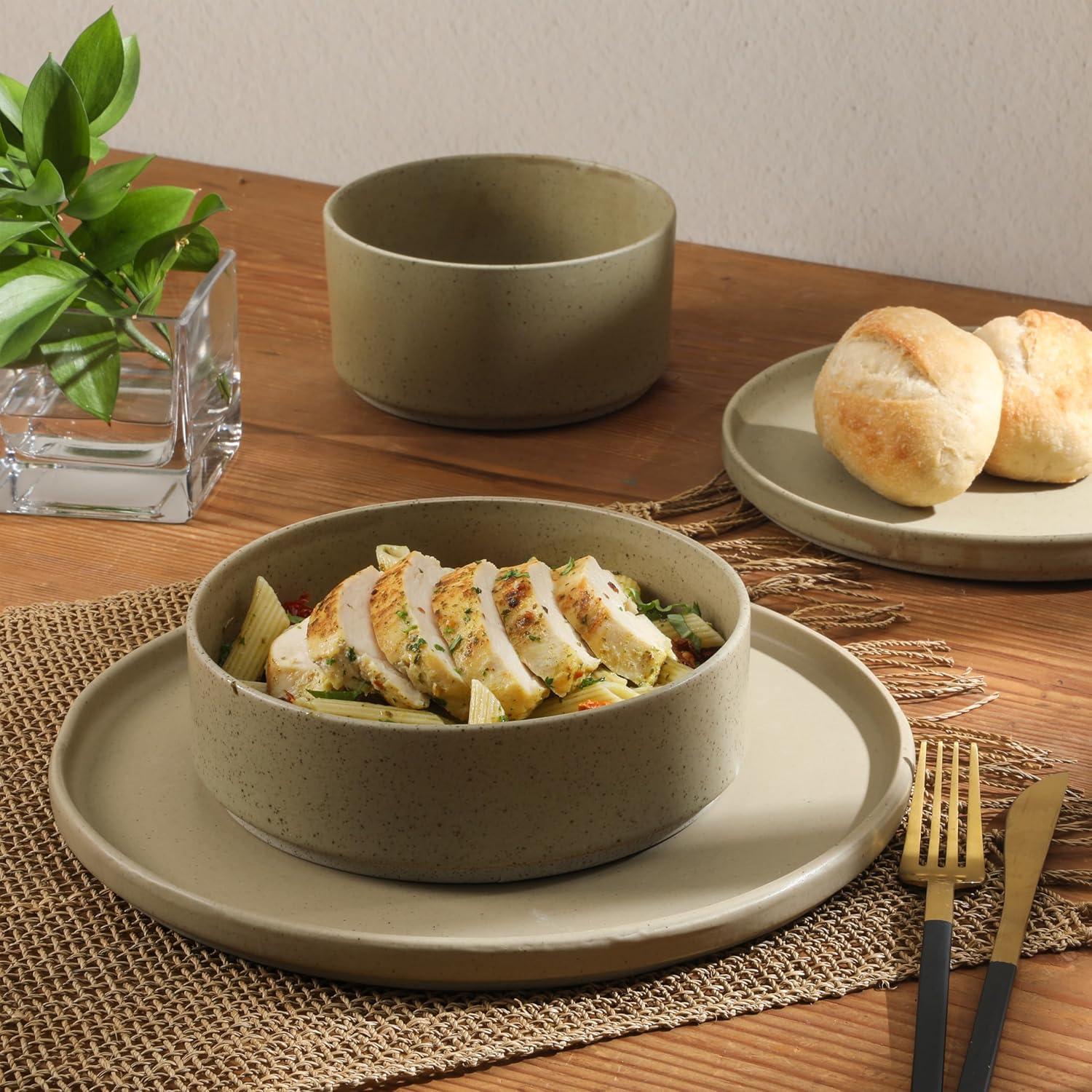 Vajilla Gibson Elite Tatum 16 Piezas Porcelana Verde