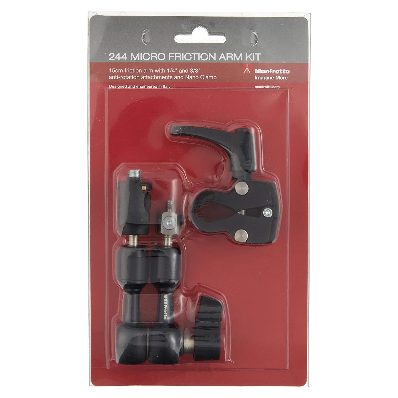 Brazo de Fricción Manfrotto 244 Micro 15cm Carga 3kg Negro