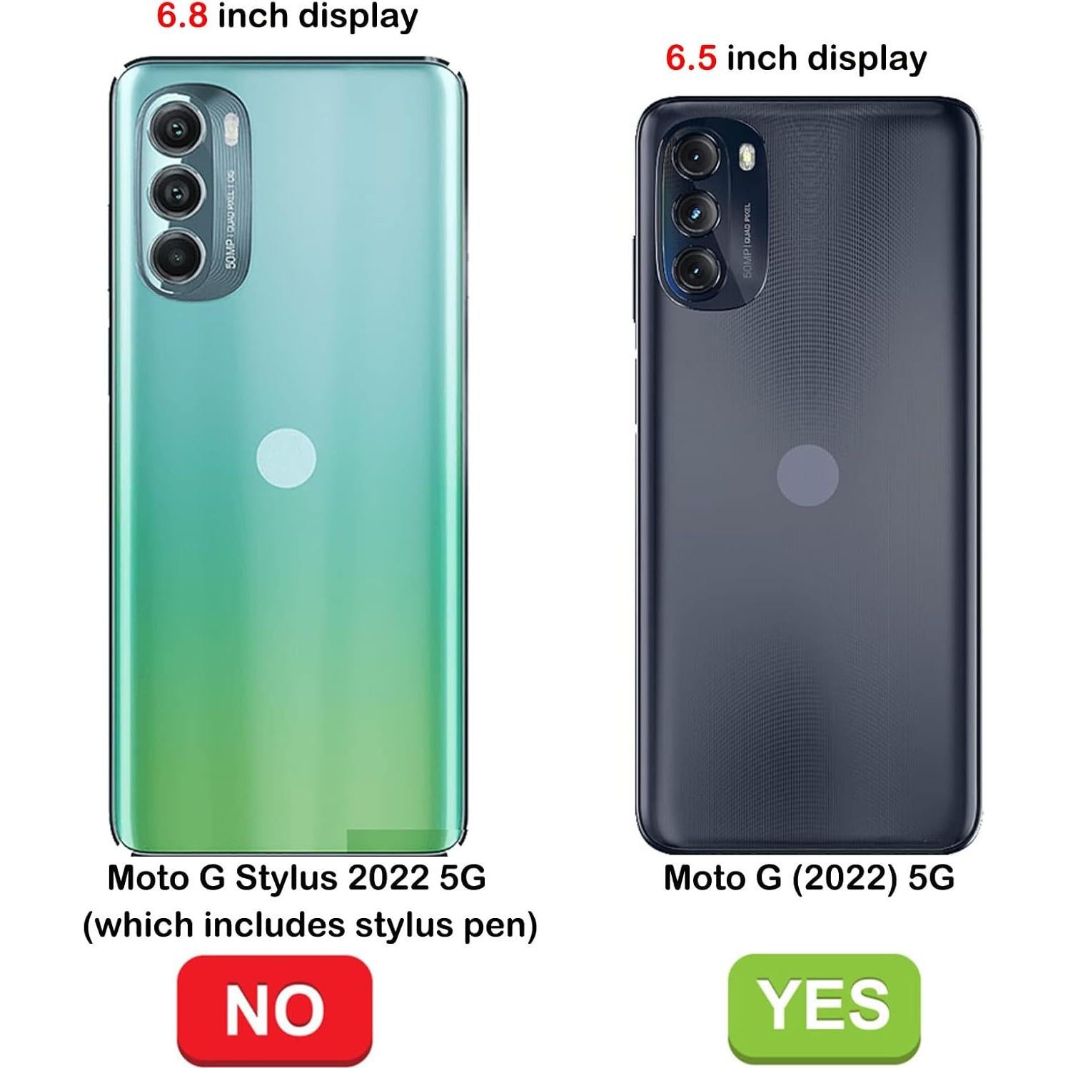 Funda de Cartera Tekcoo para Moto G 5G 2022 - Cuero PU Rojo