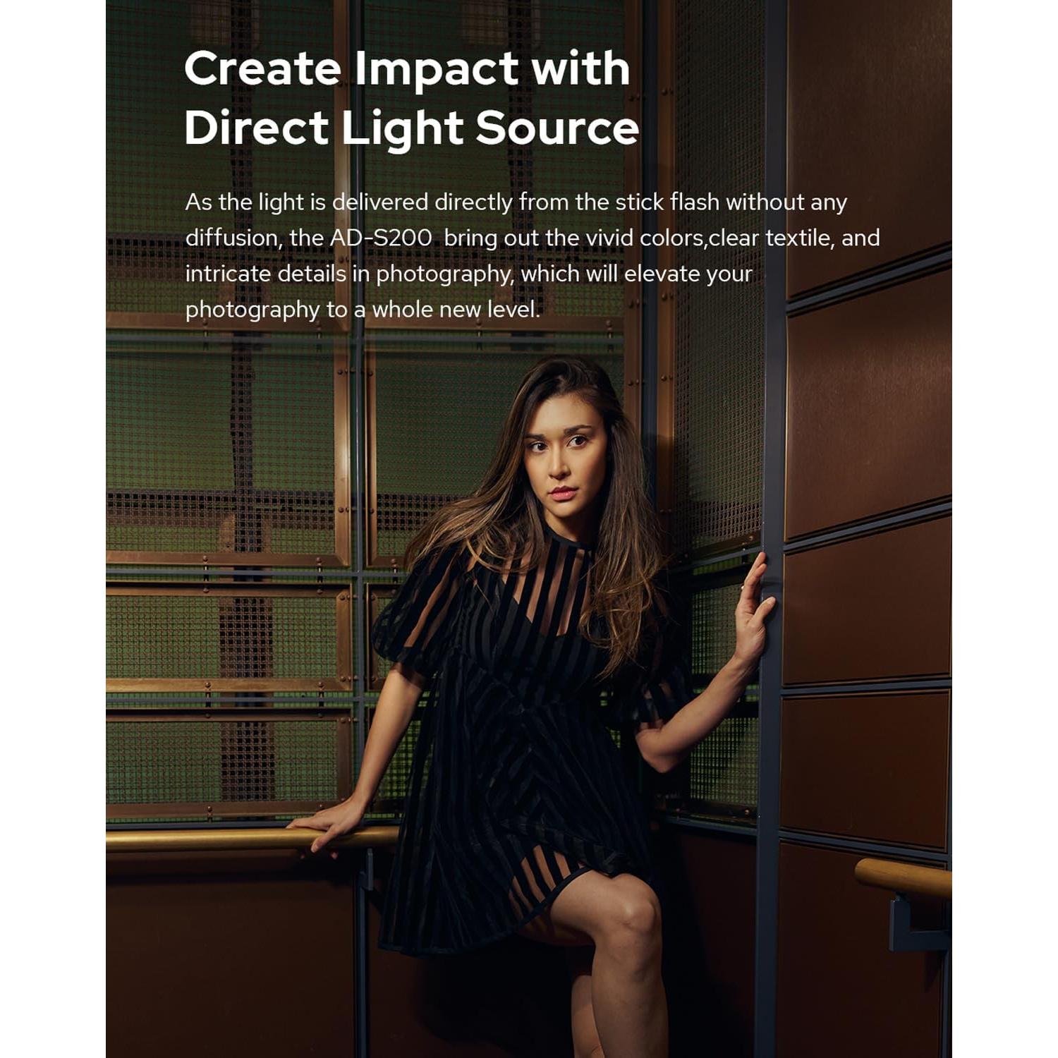 Godox AD-S200 Stick Flash Head 200W 5800K para AD200/AD200Pro