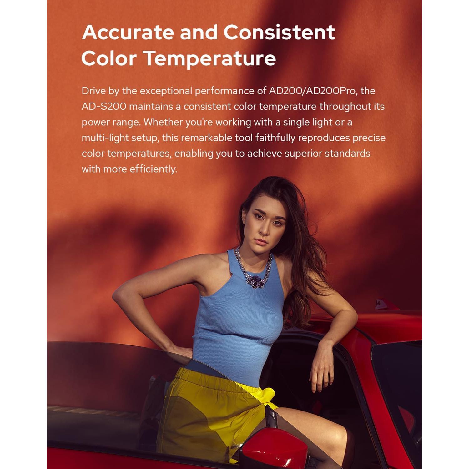 Godox AD-S200 Stick Flash Head 200W 5800K para AD200/AD200Pro