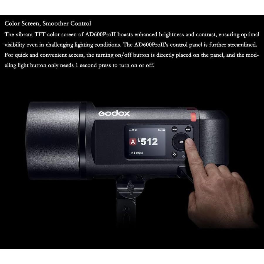 Flash Godox AD600Pro II con Luz LED Bicolor 40W