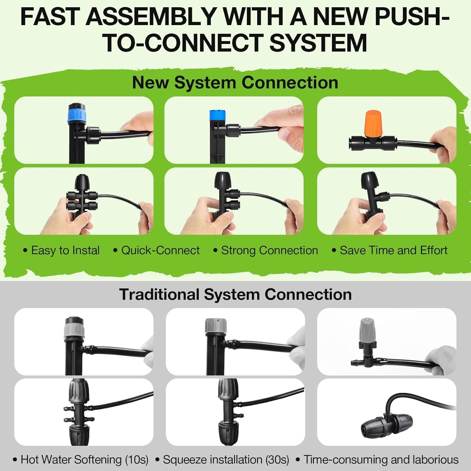 Kit de Riego por Goteo MIXC 69m - Boquillas Ajustables