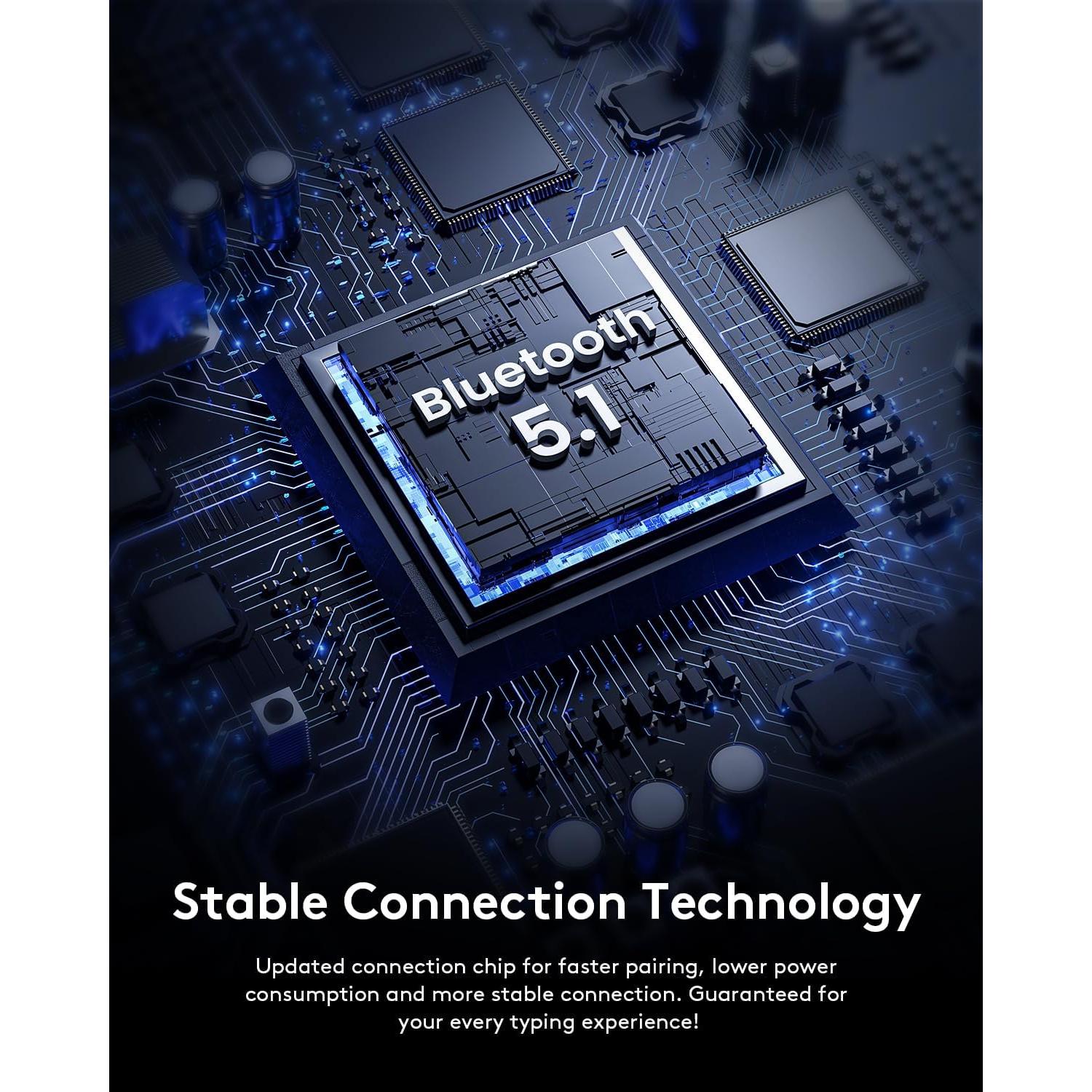 Teclado Bluetooth Plegable Samsers con Touchpad, Gris