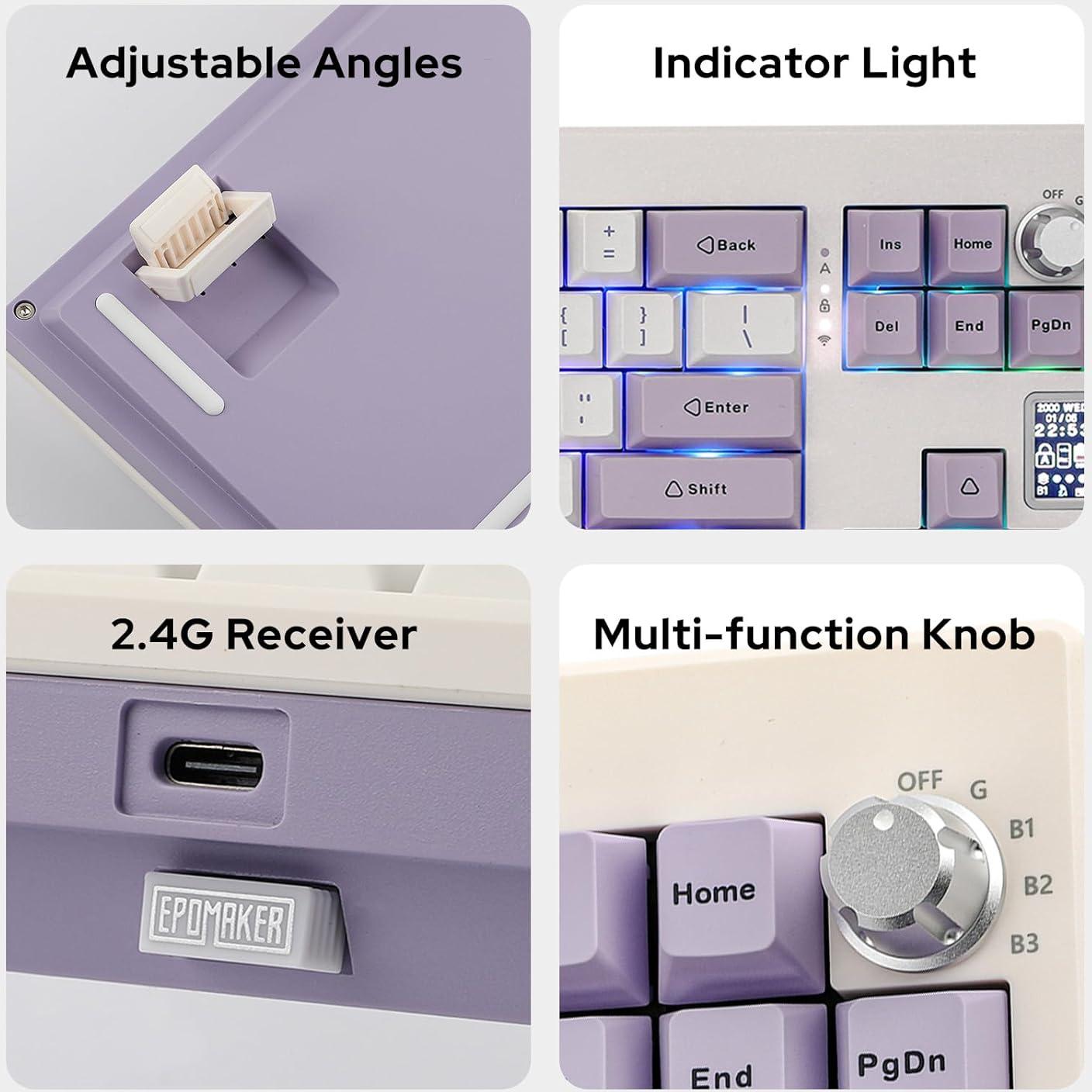 Teclado Mecánico EPOMAKER Shadow-X RGB Inalámbrico 3 Modos