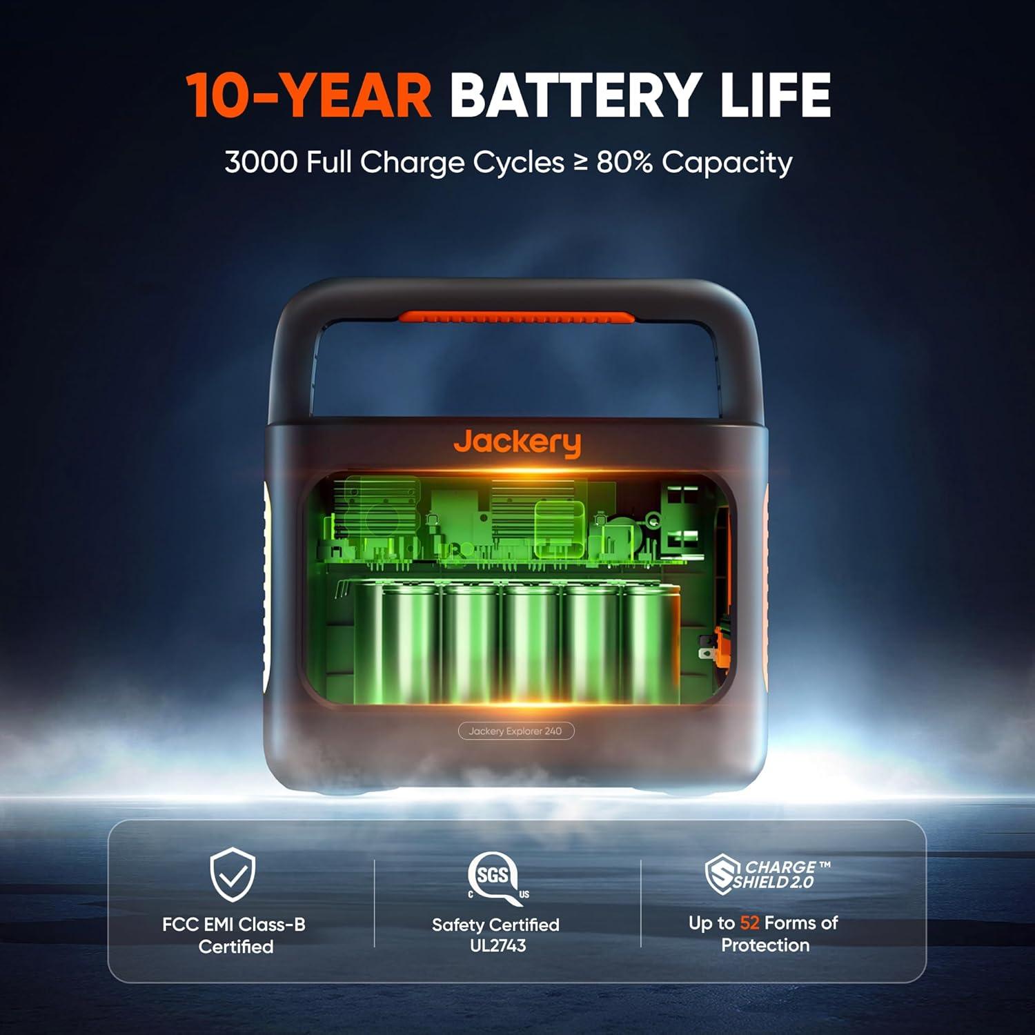 Estación de Energía Portátil Jackery Explorer 240 v2 256Wh