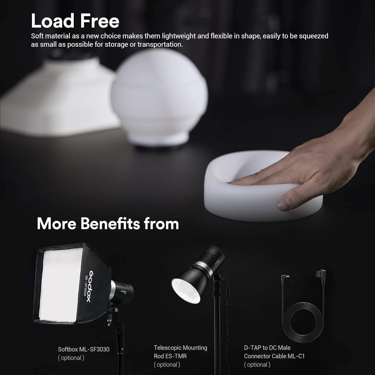 Kit de Luz LED Godox ML30 - 2 Luces 37.6W 5600K CRI 96+