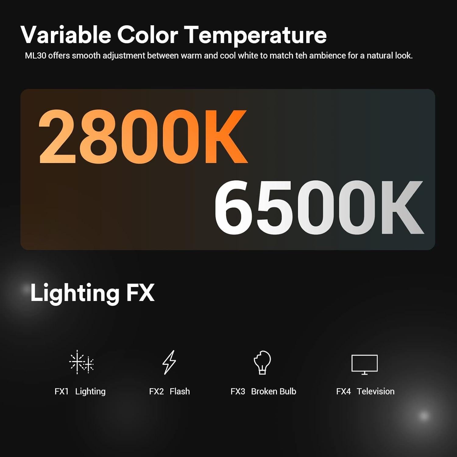 Kit de Luz LED Godox ML30 - 2 Luces 37.6W 5600K CRI 96+