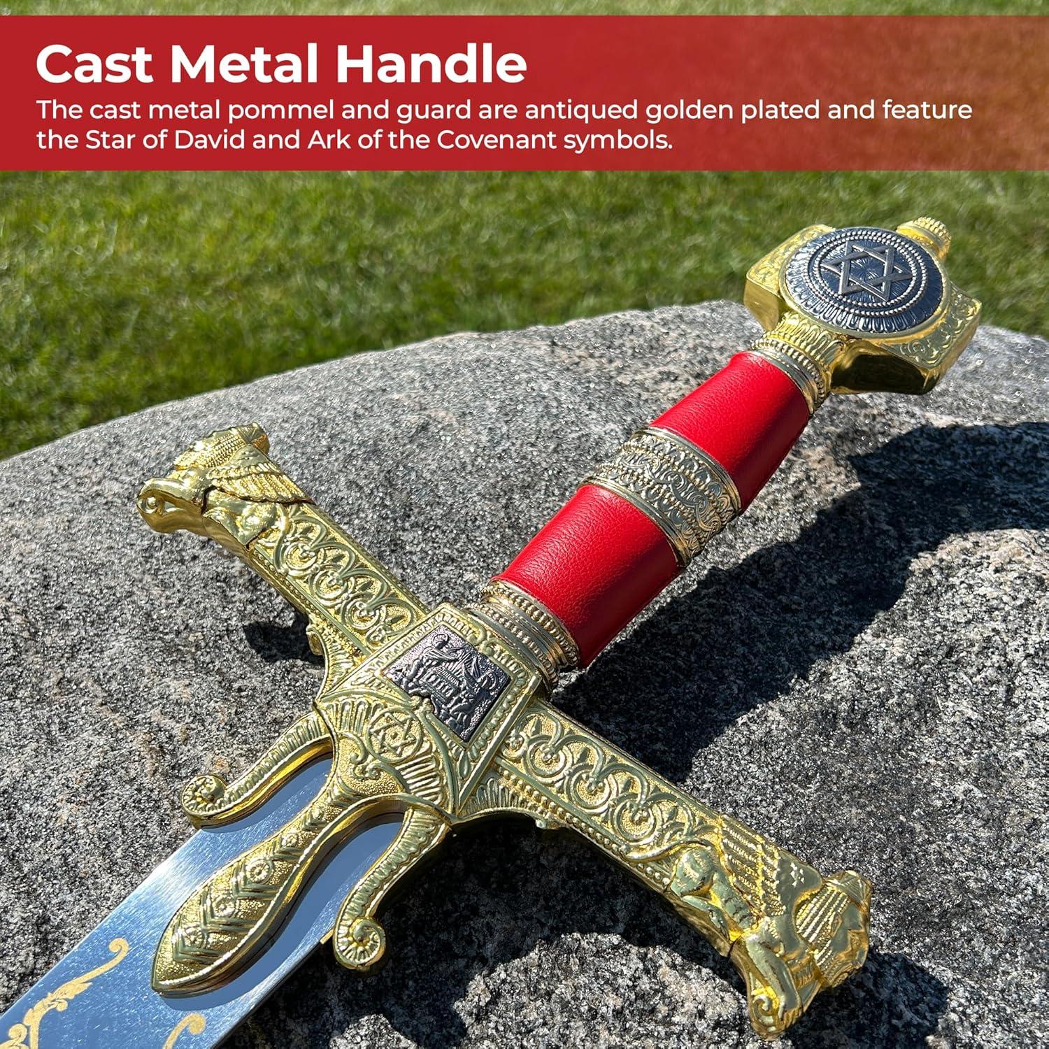 Espada Grande Rey Salomón Roja MedievalDepot 93.98 cm Acero