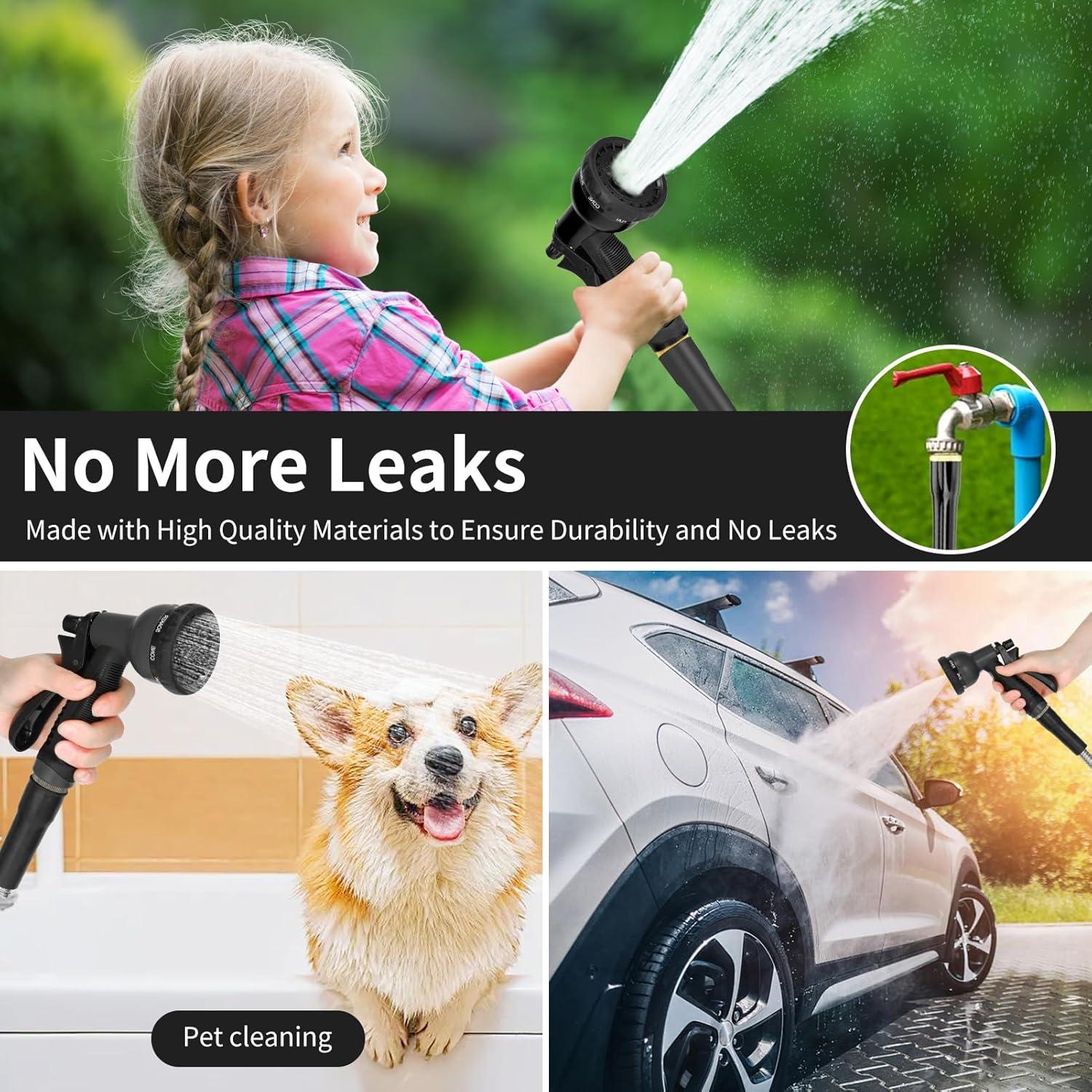 Manguera de Jardín NANGIM 7,62 m Acero Inoxidable 10 Funciones