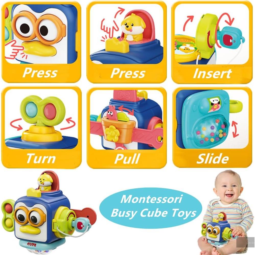 Juguetes Montessori para Bebés 6-12 Meses ELLECK 6 en 1