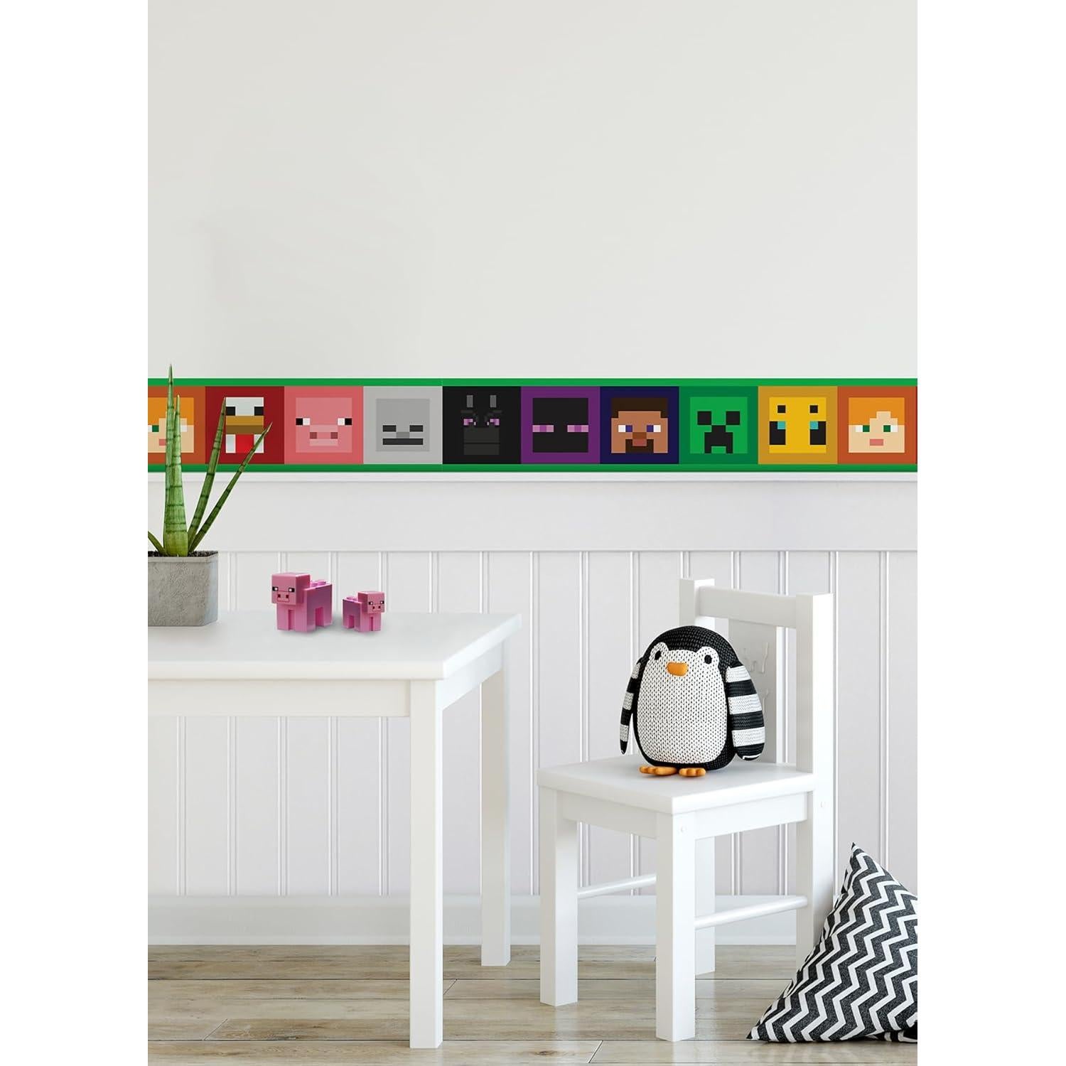 Borde de Papel Tapiz Despegable RoomMates Minecraft 457.2x15.2cm