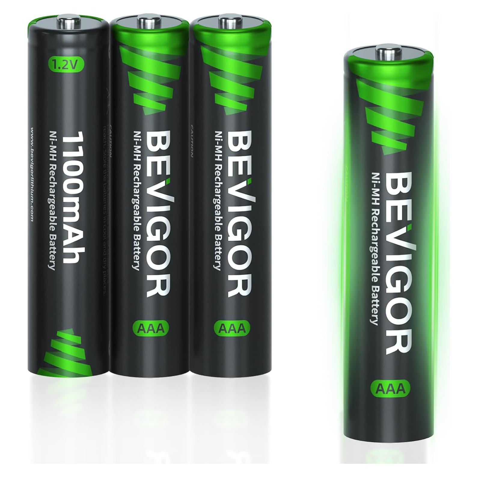 Baterías recargables AAA BEVIGOR 1100mAh 4 unidades