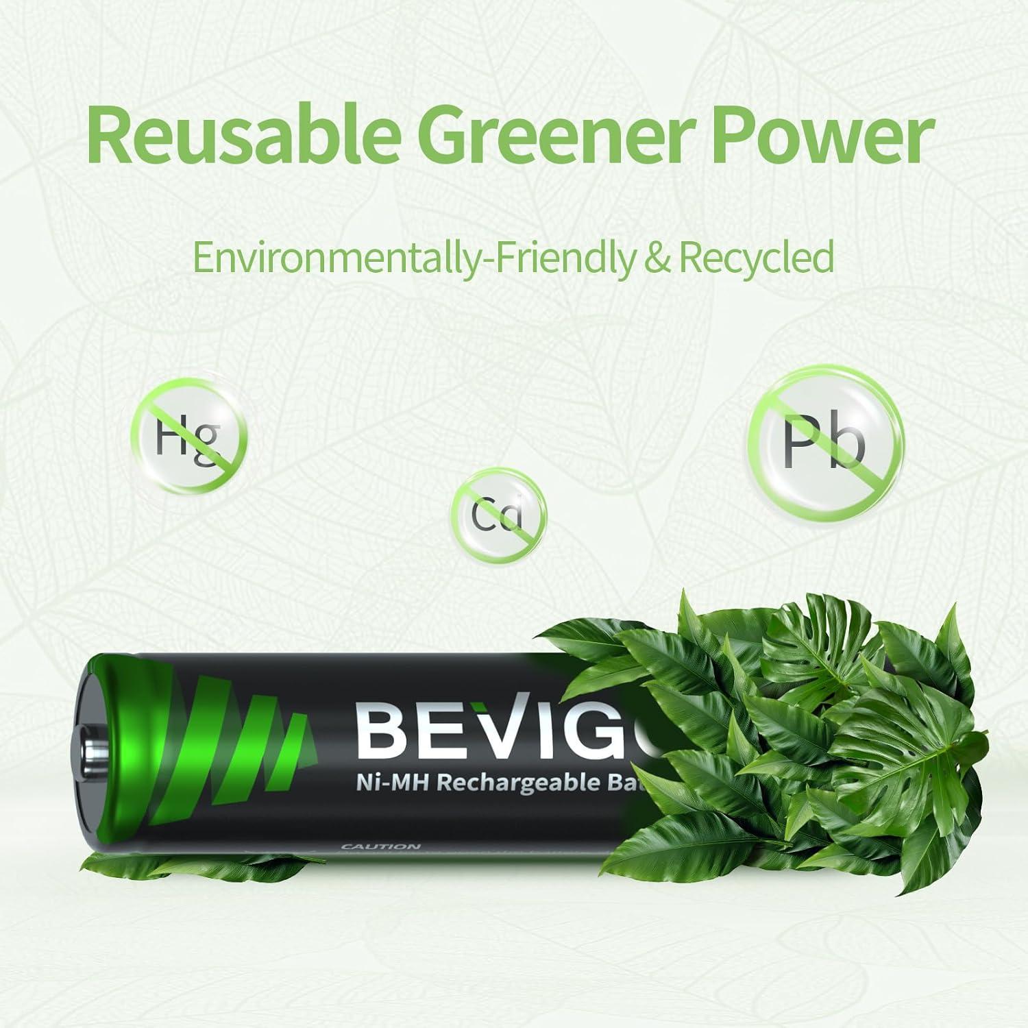 Baterías recargables AAA BEVIGOR 1100mAh 4 unidades