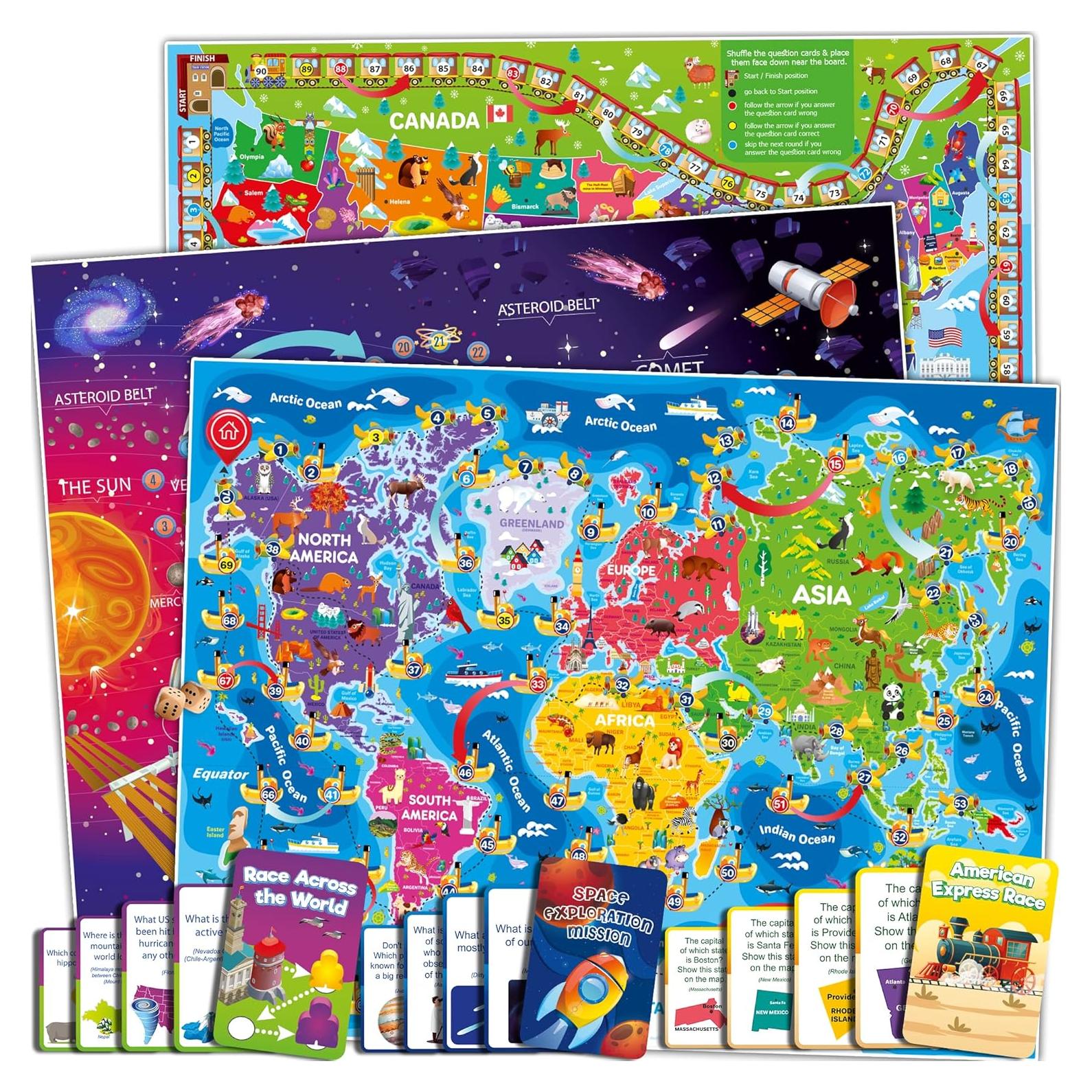 QUOKKA 3 Juegos de Mesa Educativos para Niños 5-10 Años