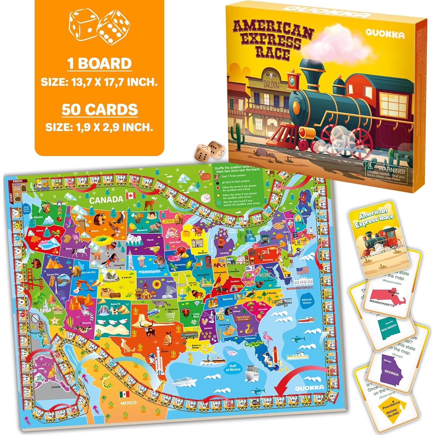 QUOKKA 3 Juegos de Mesa Educativos para Niños 5-10 Años