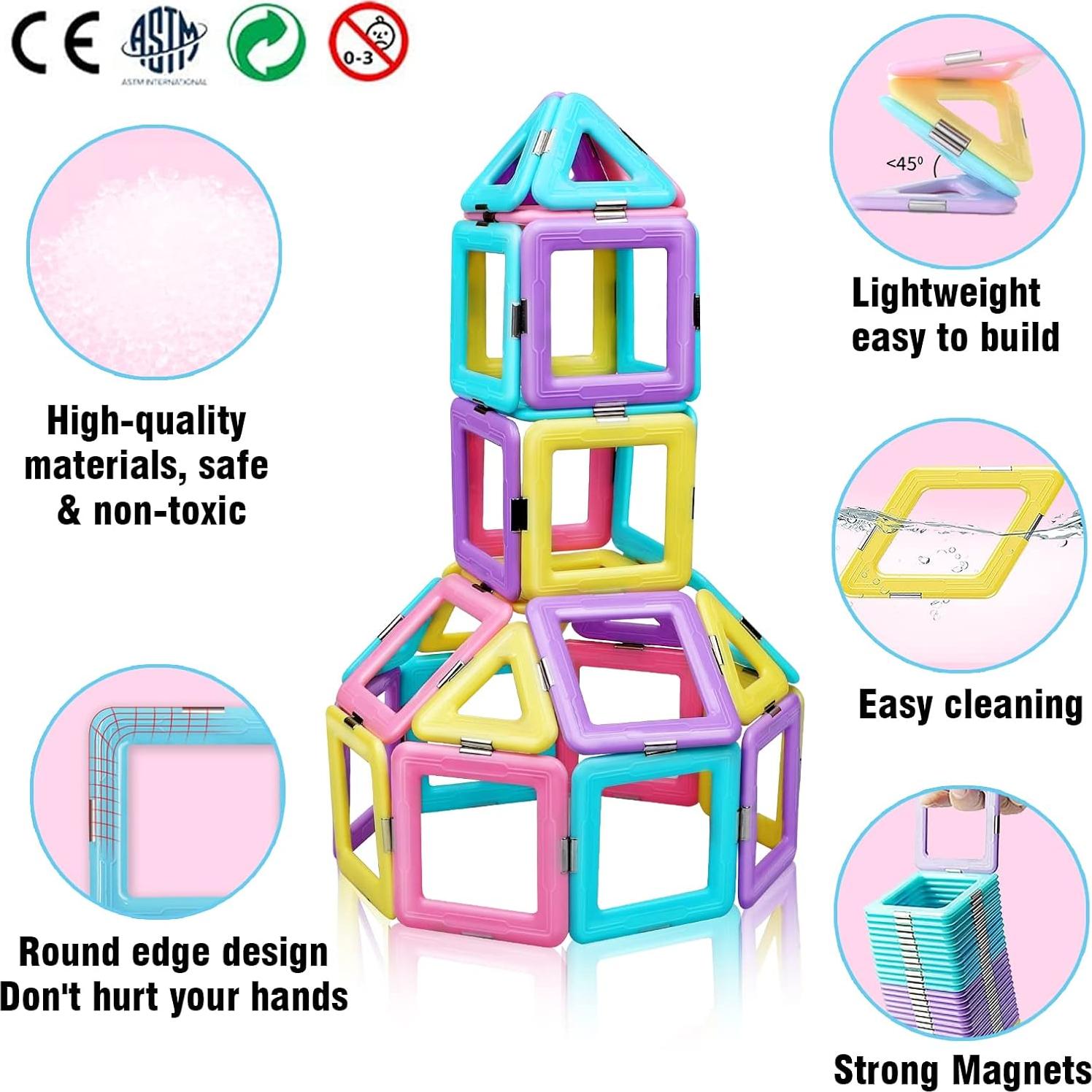 Bloques Magnéticos de Construcción Tolnetr 40PCS para Niños 3+