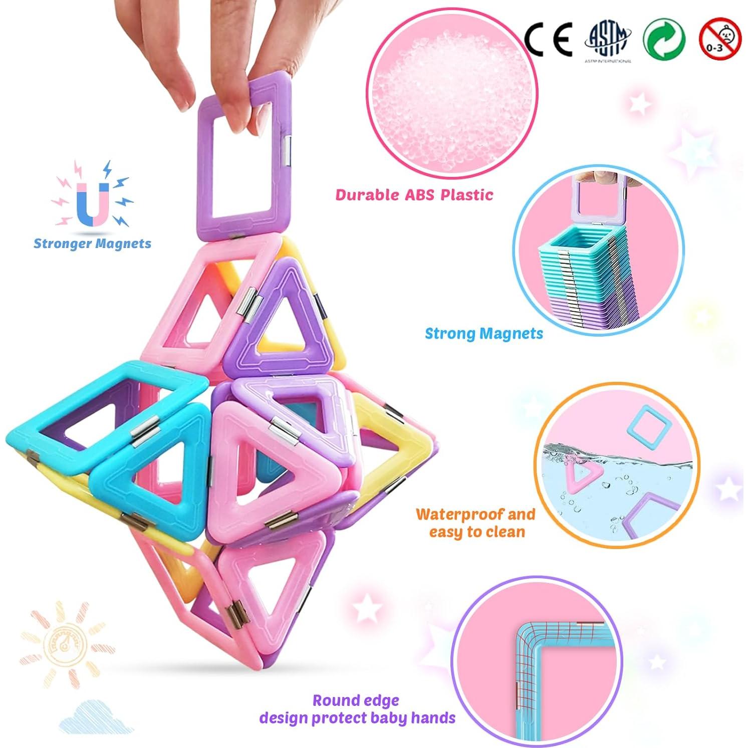 Bloques Magnéticos de Construcción Tolnetr 40PCS para Niños 3+
