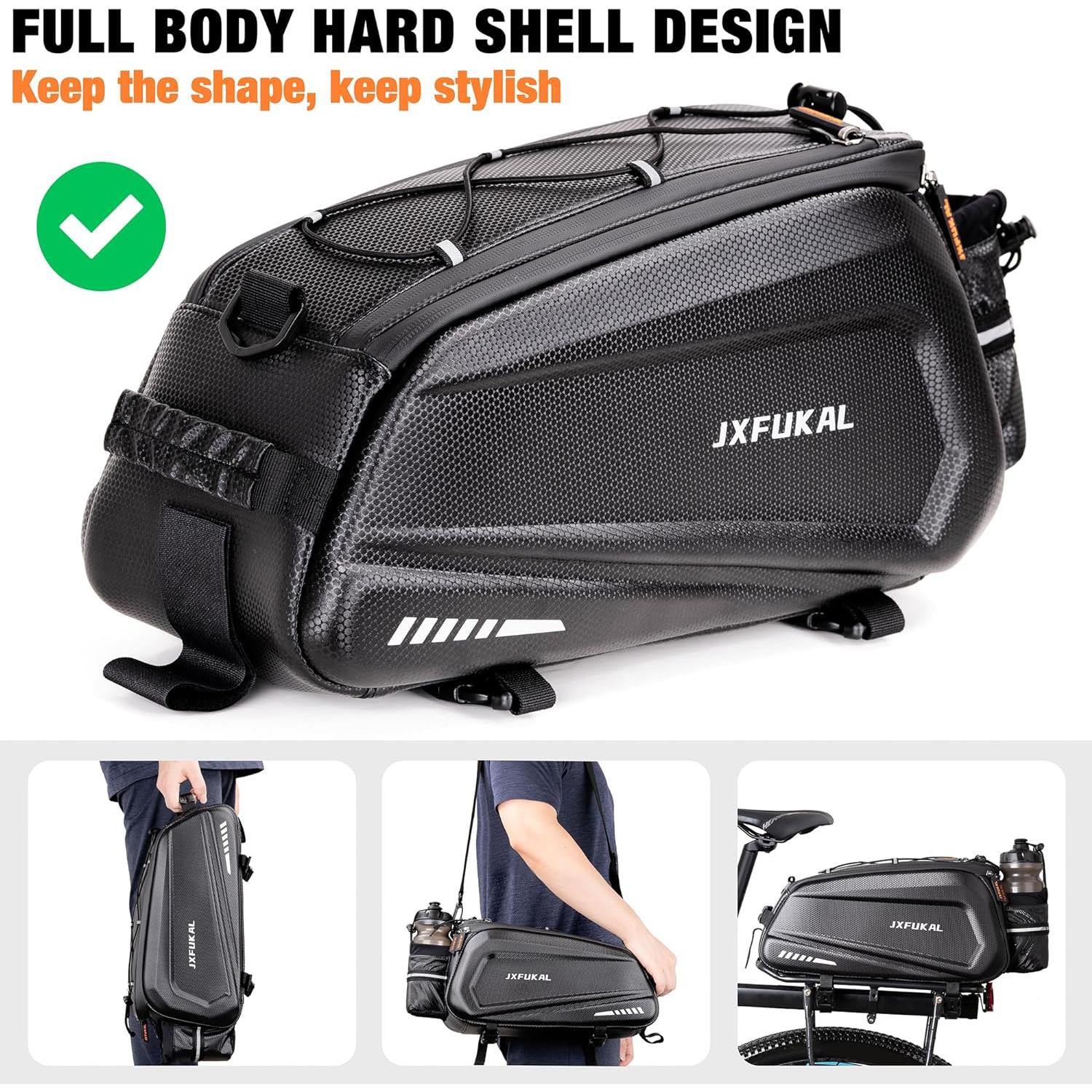 Bolsa JXFUKAL para bicicleta 9.5L rígida impermeable