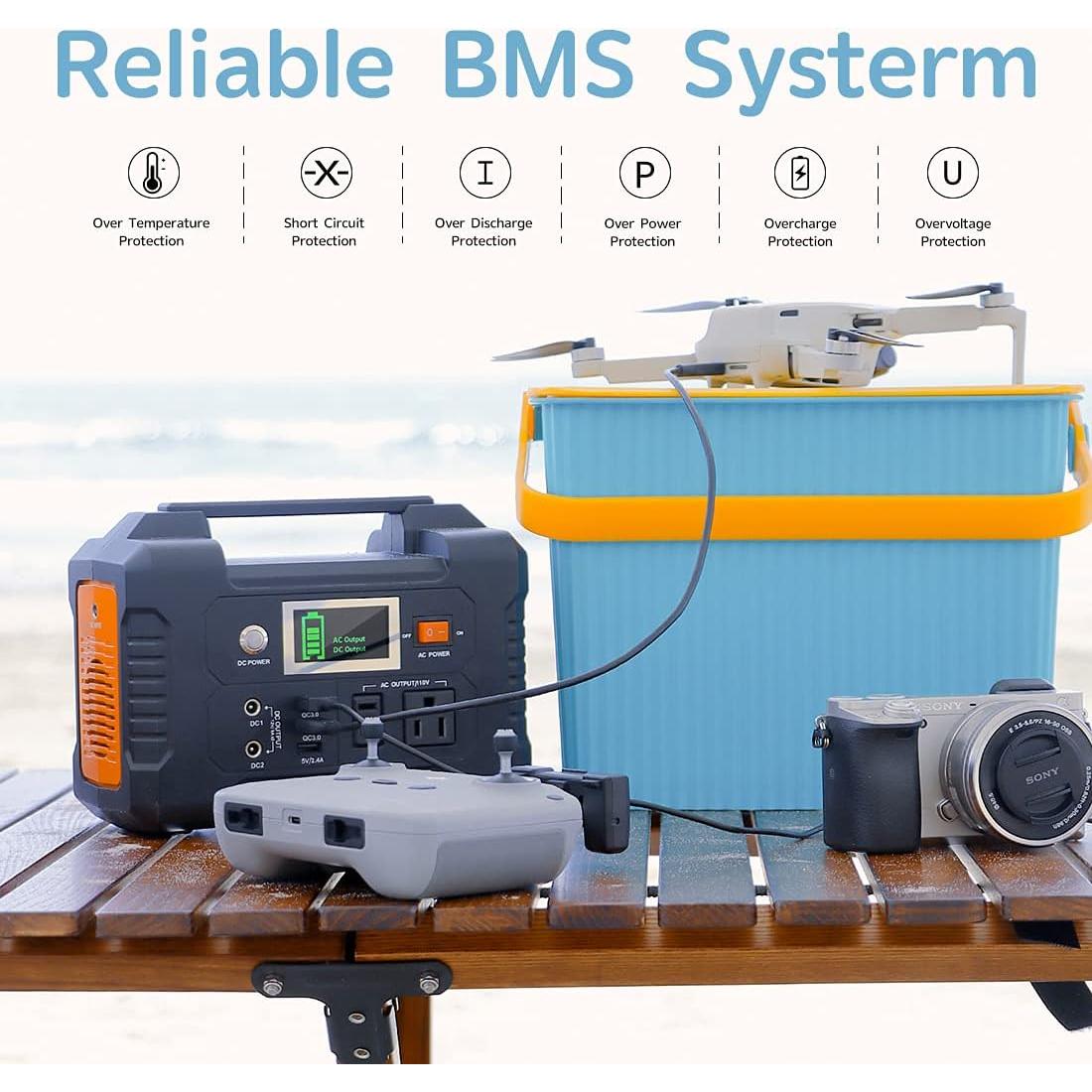 Generador Solar Portátil FlashFish E200 151Wh 200W AC/DC