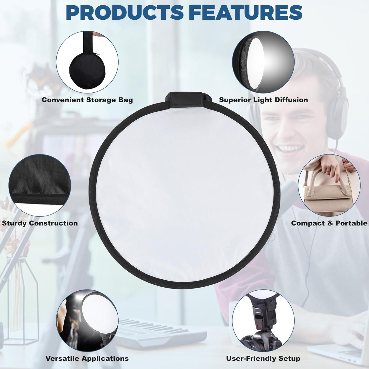 Softbox Redondo Suave 40 cm Pilipane para Speedlite - Difusor de Luz