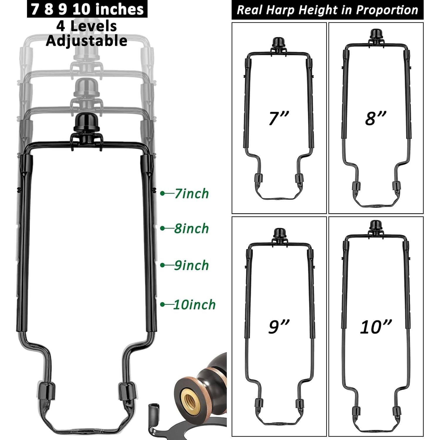 Soporte de Lámpara Ajustable FineLux 17-25 cm Negro