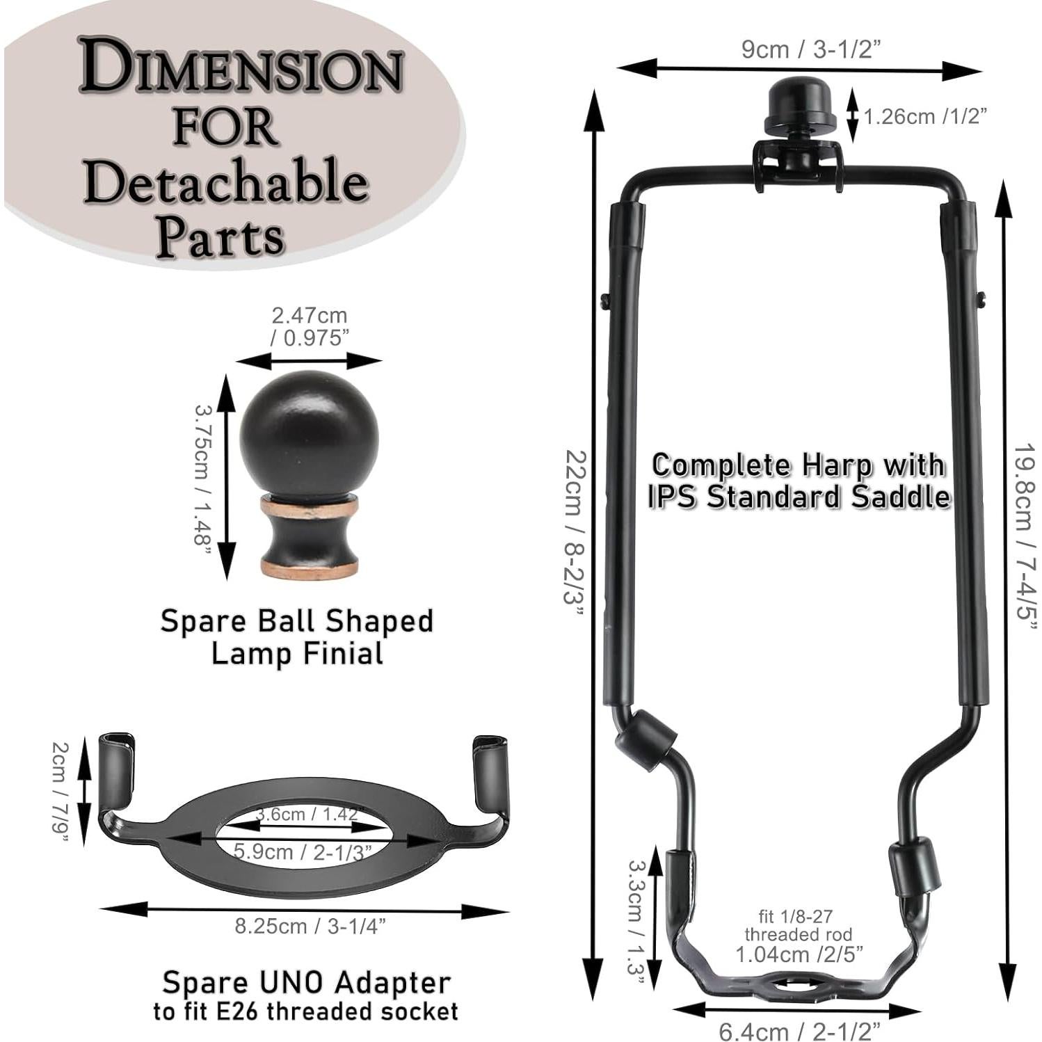 Soporte de Lámpara Ajustable FineLux 17-25 cm Negro