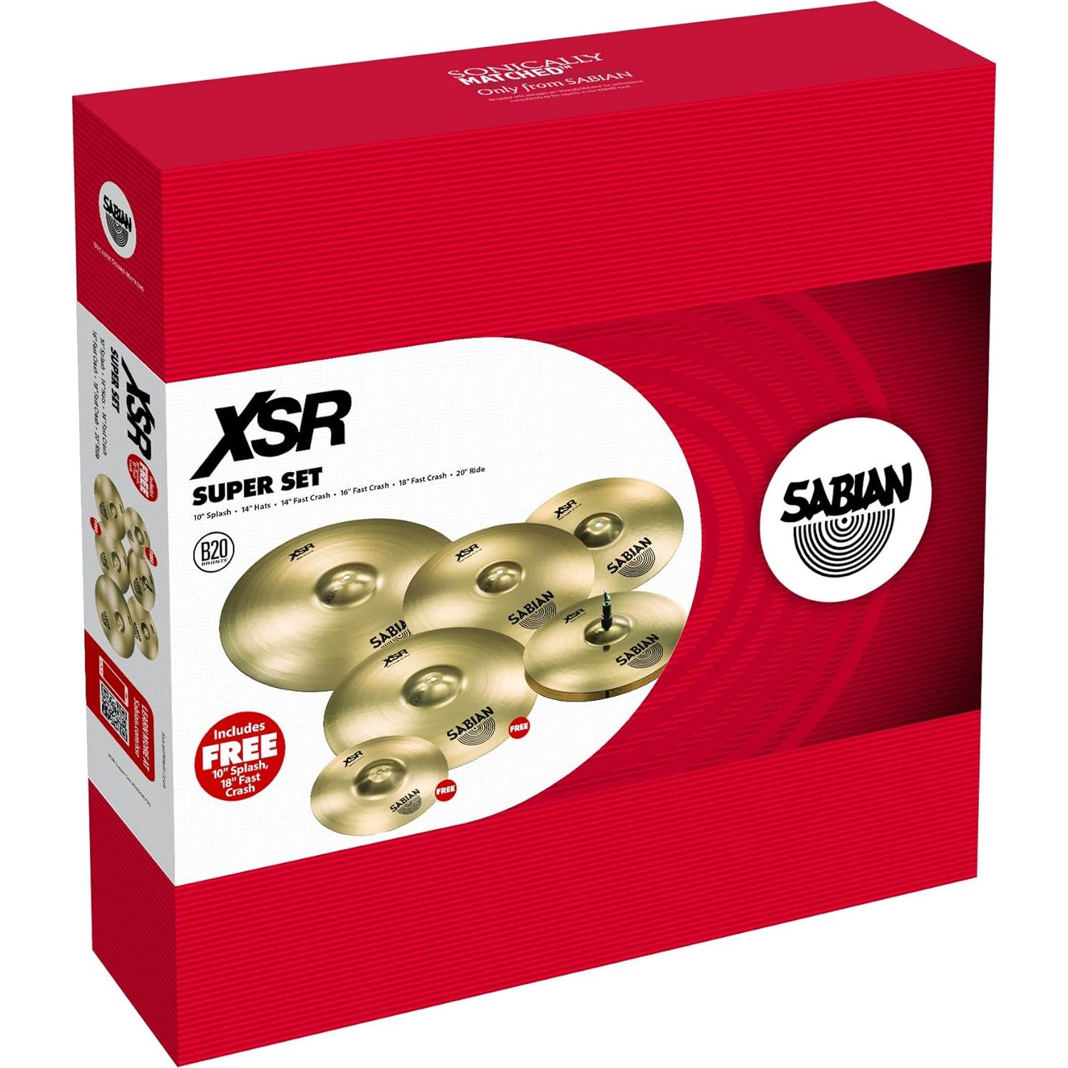 Platillos SABIAN XSR Super Set 10" a 20" Bronce