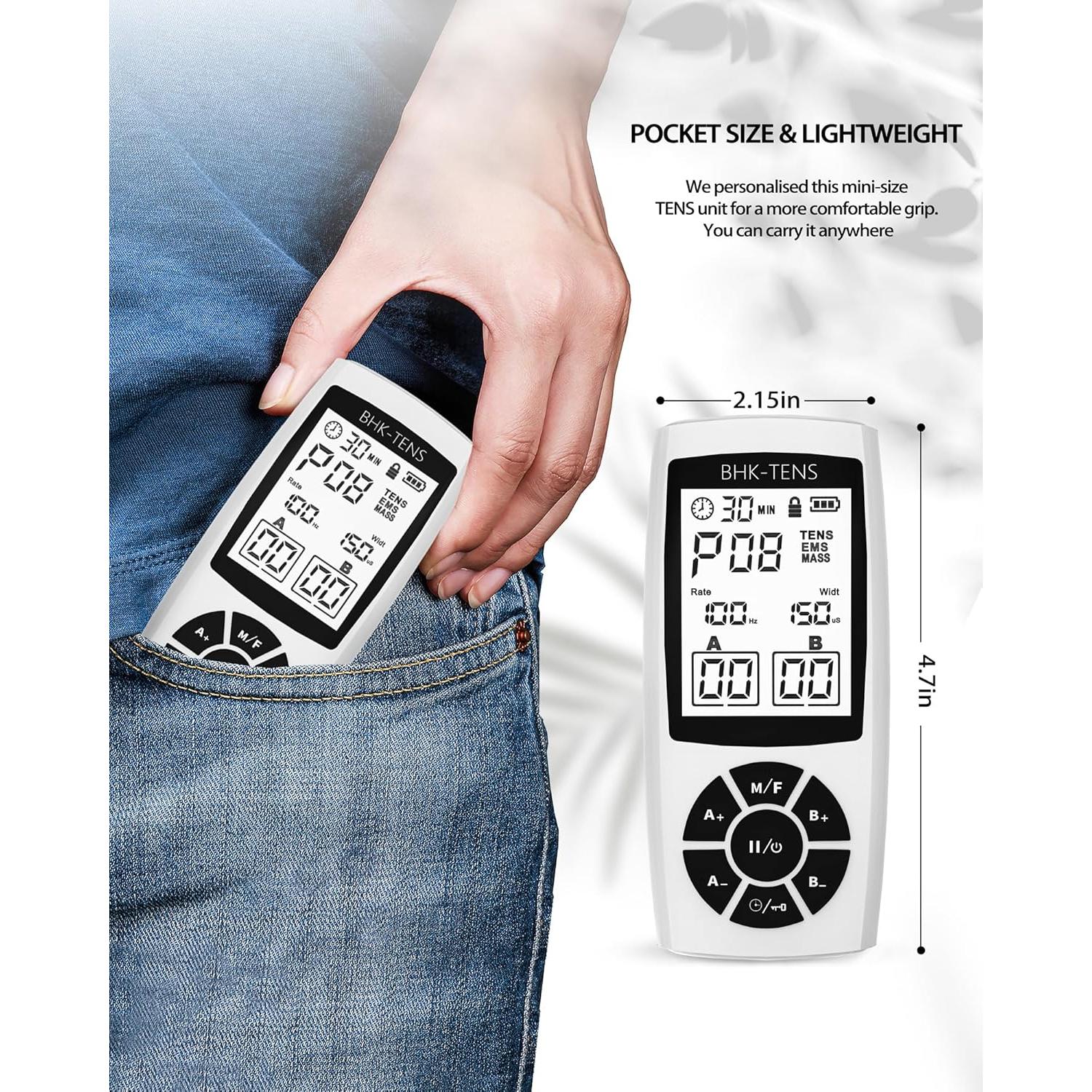 Estimulador Muscular TENS BHK-TENS 22 Modos Alivio Dolor