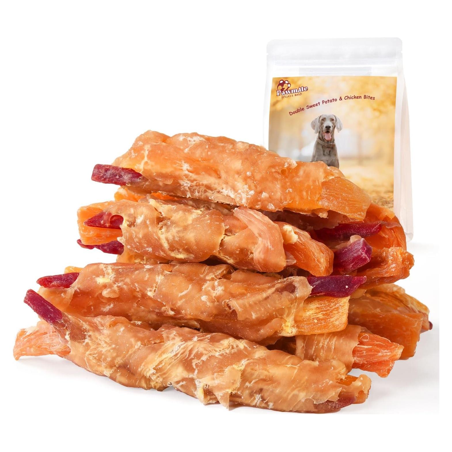 Galletas para Perros Pawmate - Envolturas de Pollo y Batata 12-15 Unidades