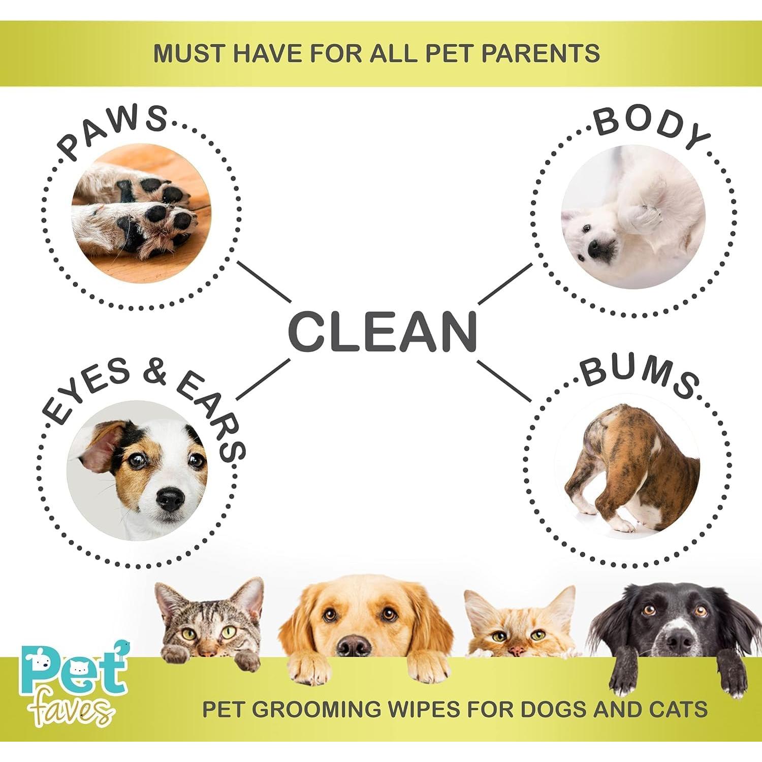 Toallitas Hipoalergénicas para Perros Pet Faves 100 Unidades