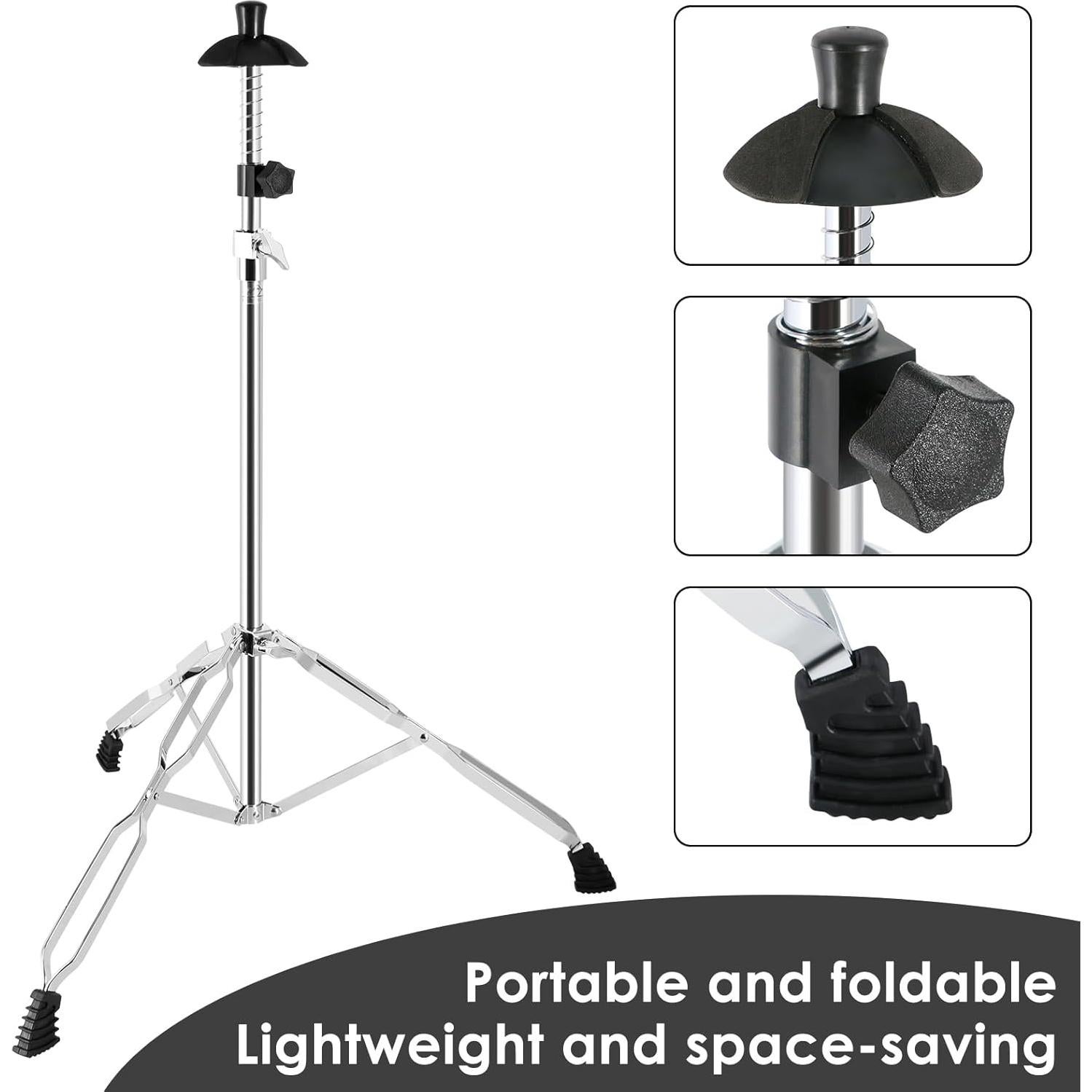 Soporte para Trompeta EASTROCK Ajuste Altura Plegable Plata