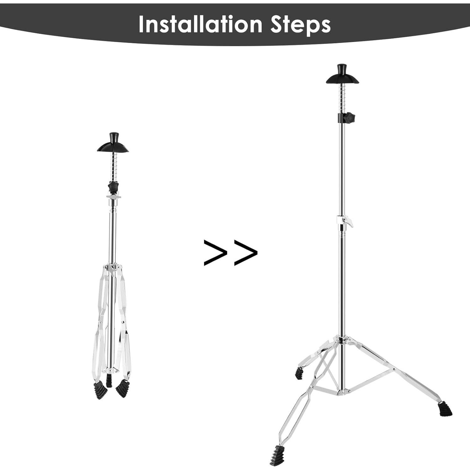 Soporte para Trompeta EASTROCK Ajuste Altura Plegable Plata