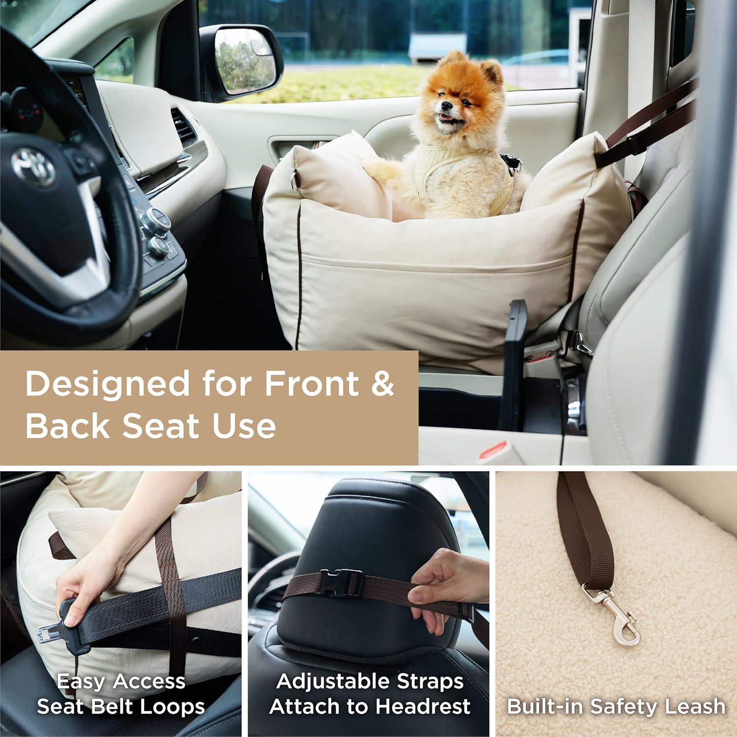 Asiento Elevador para Perros Lesure Beige - Impermeable y Acolchado