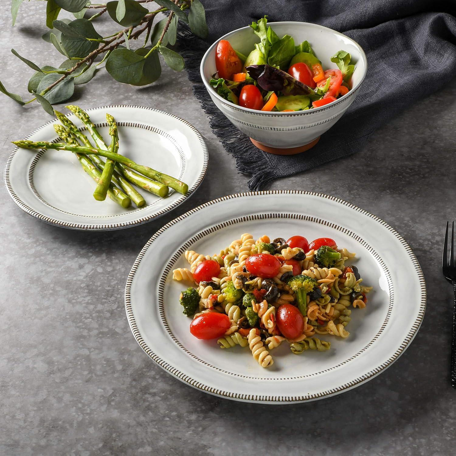 Juego de Vajilla Gibson Elite Terranea 12 Piezas Blanco