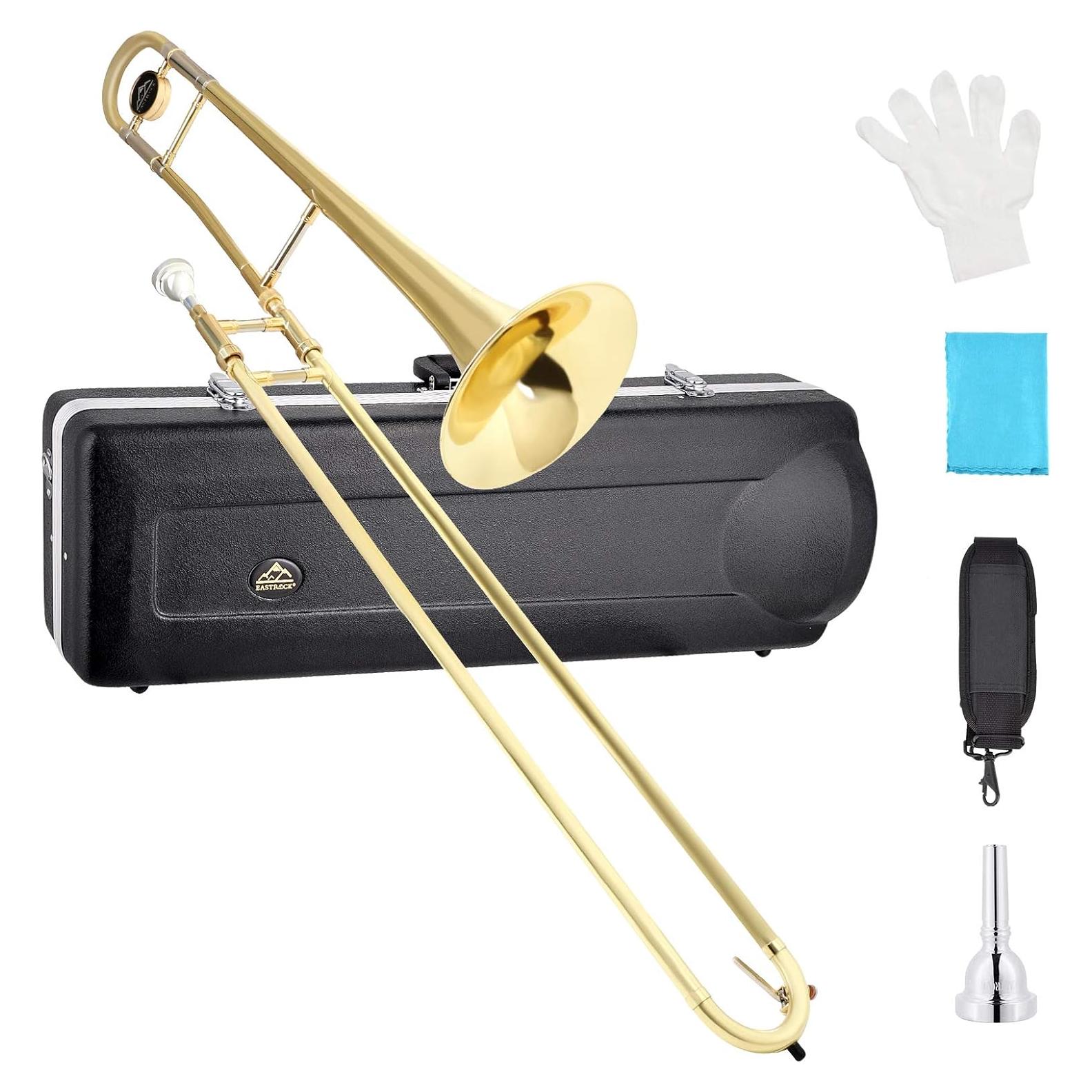 Trompeta Tenor Bb EastRock Latón Dorado para Estudiantes