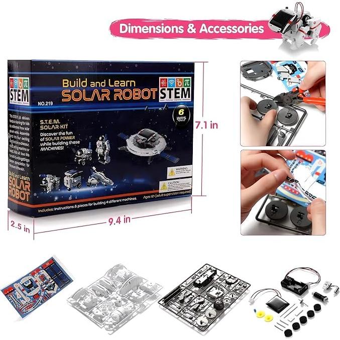 Juguete Robot Solar 6 en 1 Batlofty para Niños 8+