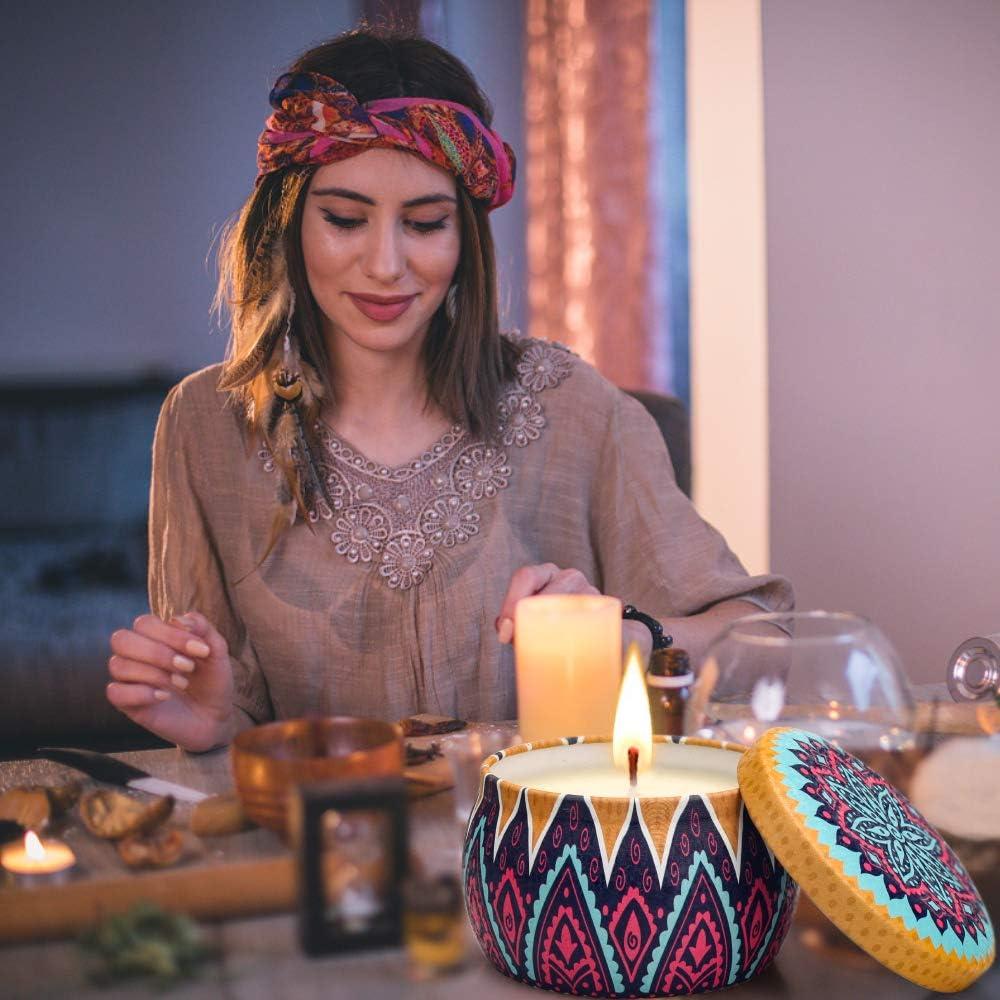 Juego de Velas Aromáticas YINUO LIGHT 4 Paquetes 120h Cera Soja