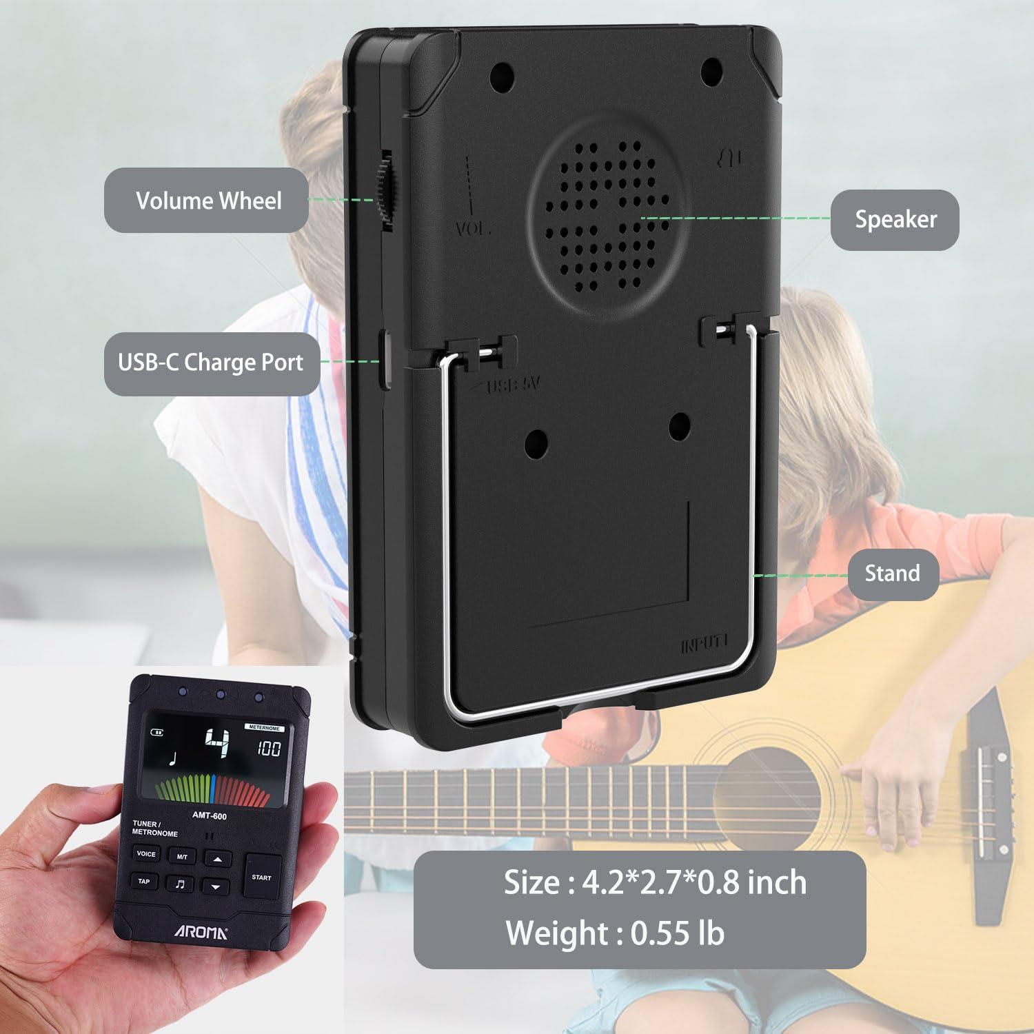 Metrónomo Digital 3 en 1 Afinador Generador de Tonos