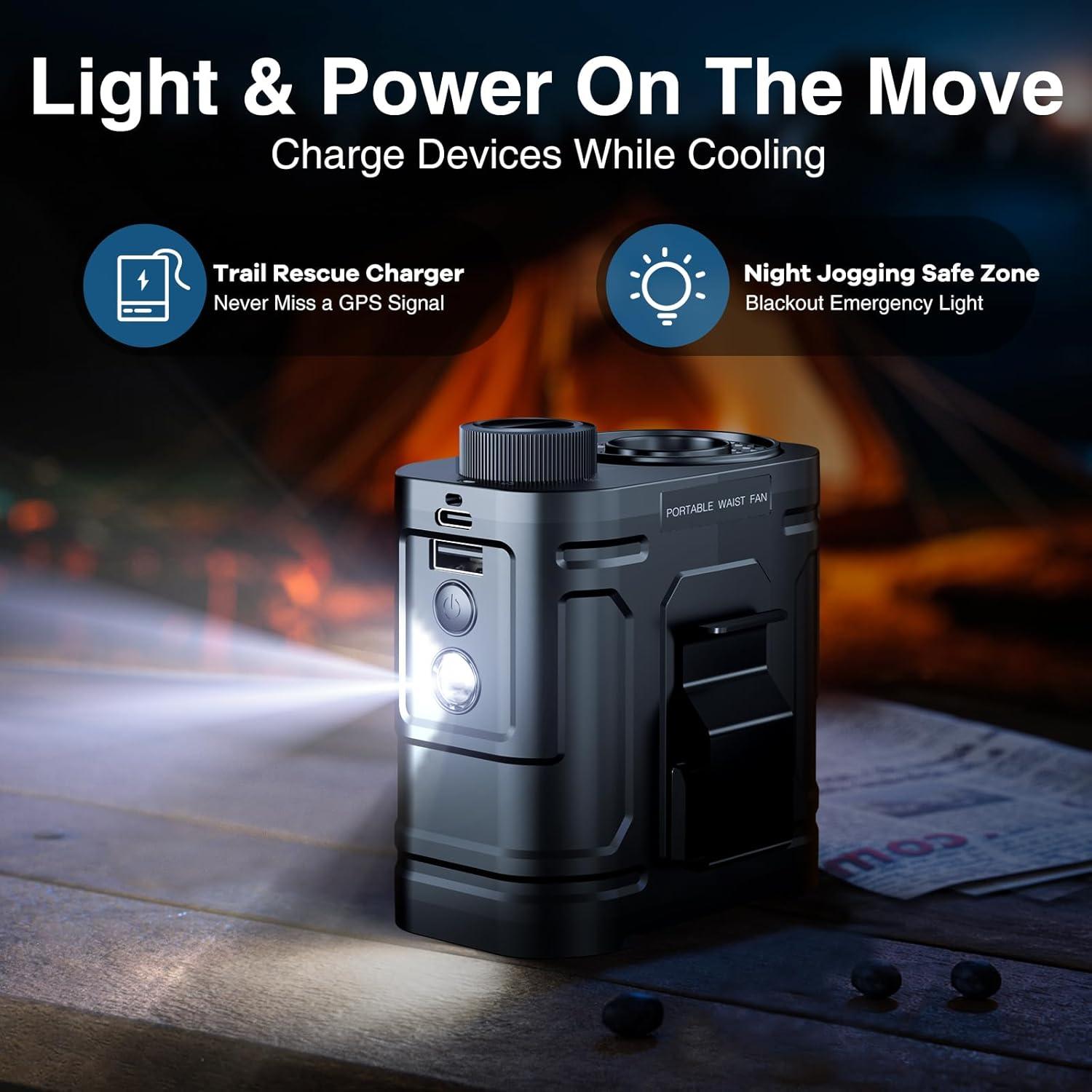 Ventilador de Cintura Portátil Trustnice BK006 10000mAh 40H