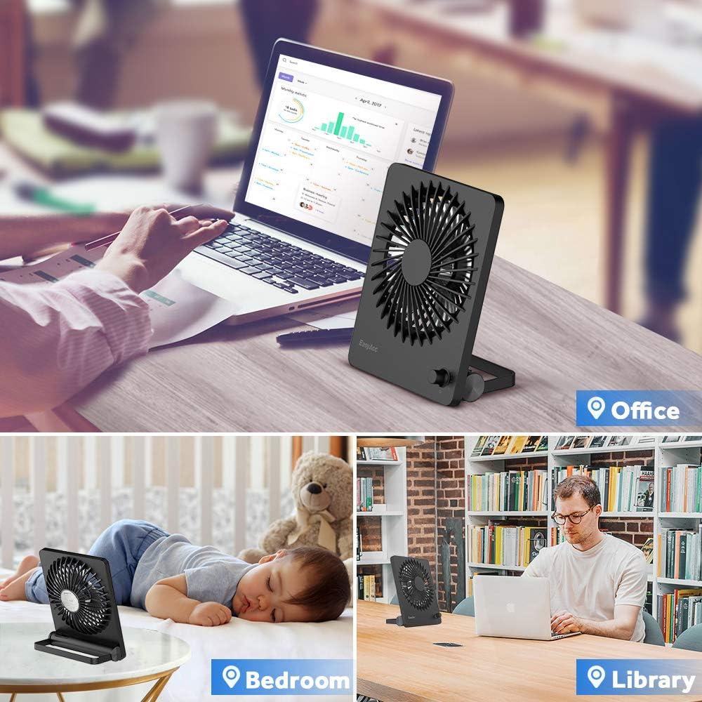 Ventilador de Escritorio Plegable EasyAcc 6" Recargable Silencioso