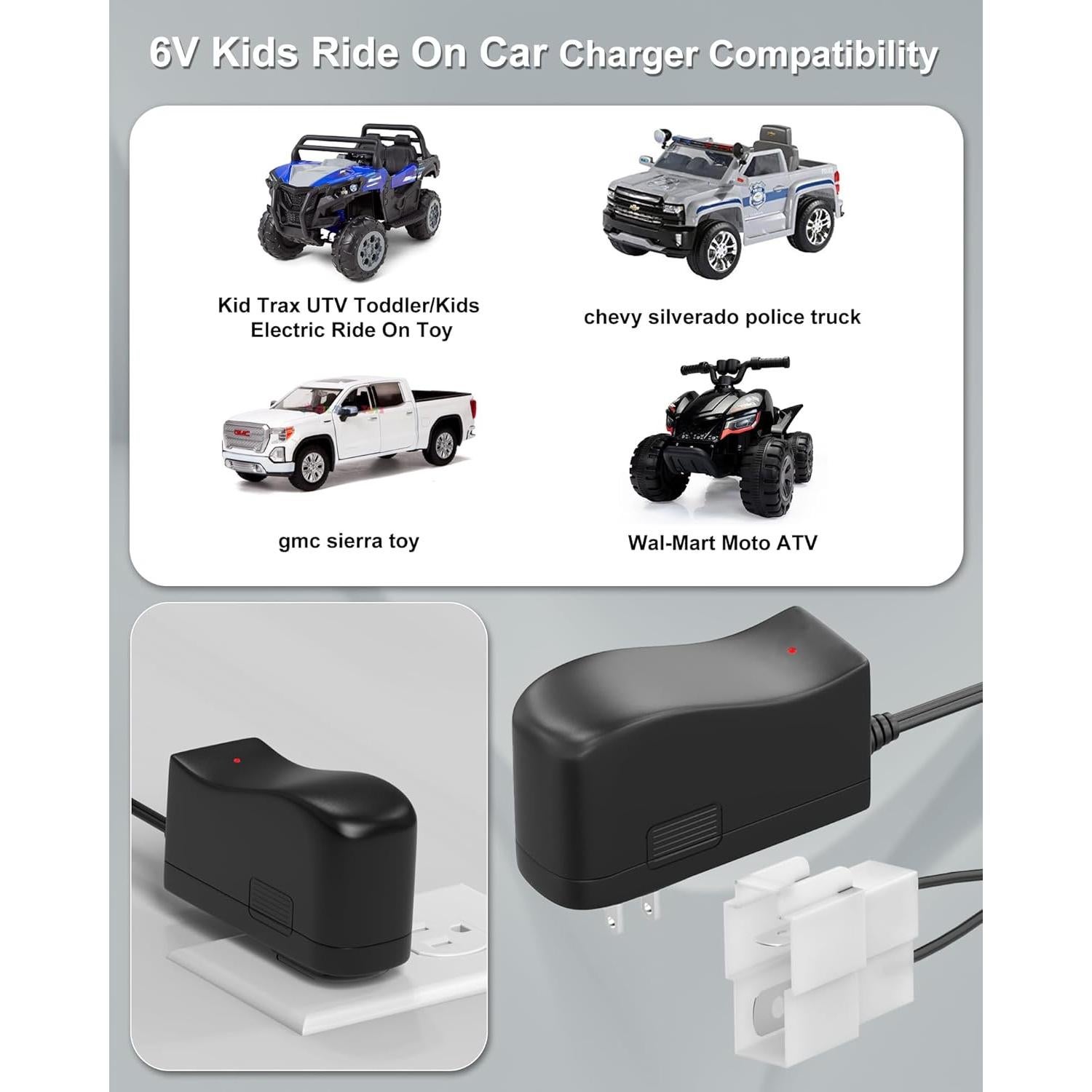 Cargador de coche VHBW 6V para juguetes infantiles