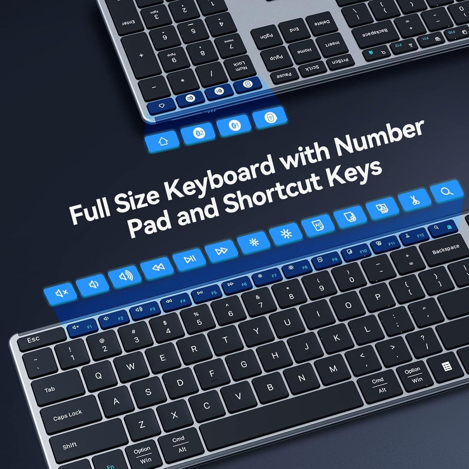 Teclado Inalámbrico AUSDOM Sofkeys 4 QWERTY Recargable