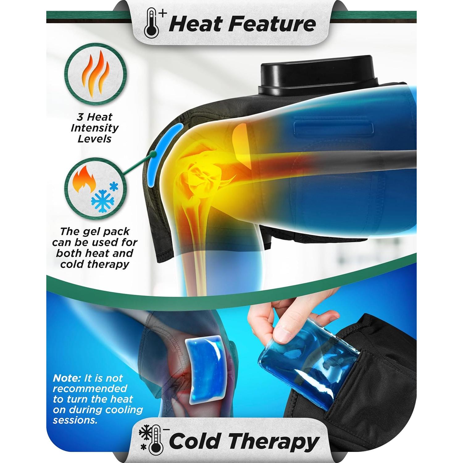 Masajeador de Rodilla Lunix LX4 con Calor y Compresión