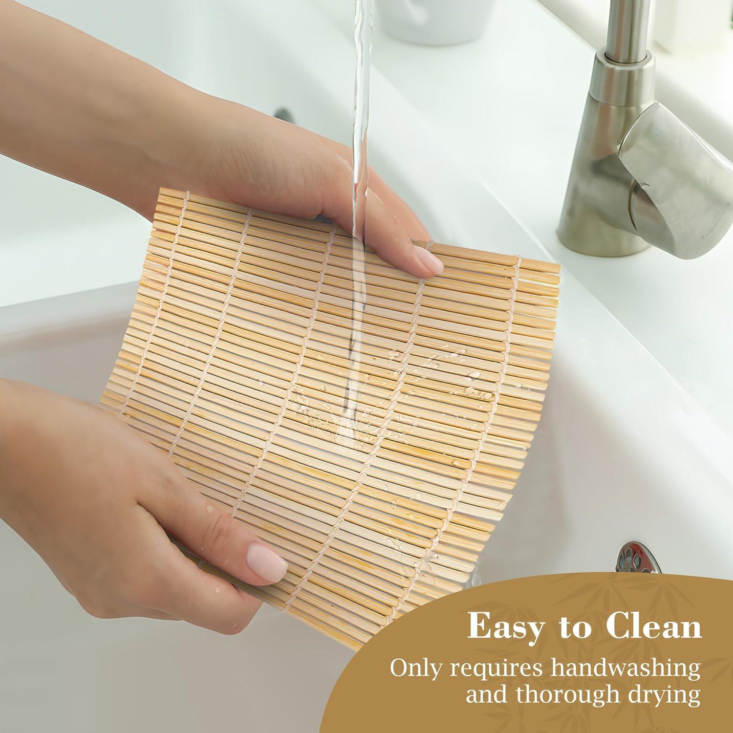 Esteras de Sushi Fusión Select - 24.1x24.1 cm de Bambú