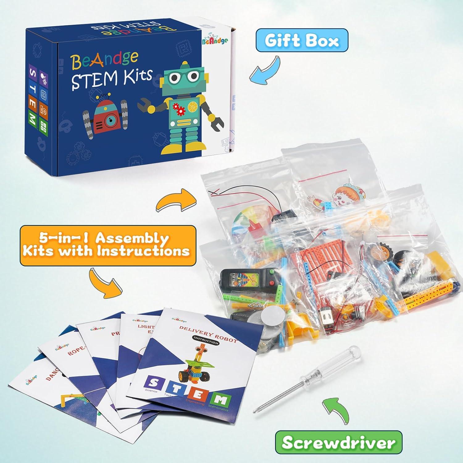 Kit de Robótica STEM BeAndge para Niños 8-12 Años - 5 Proyectos