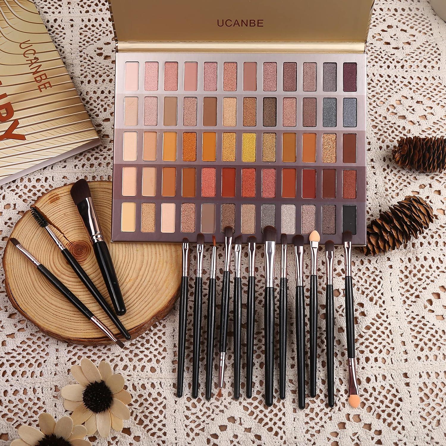 Paleta de Sombras UCANBE 60 Colores + Set de Brochas