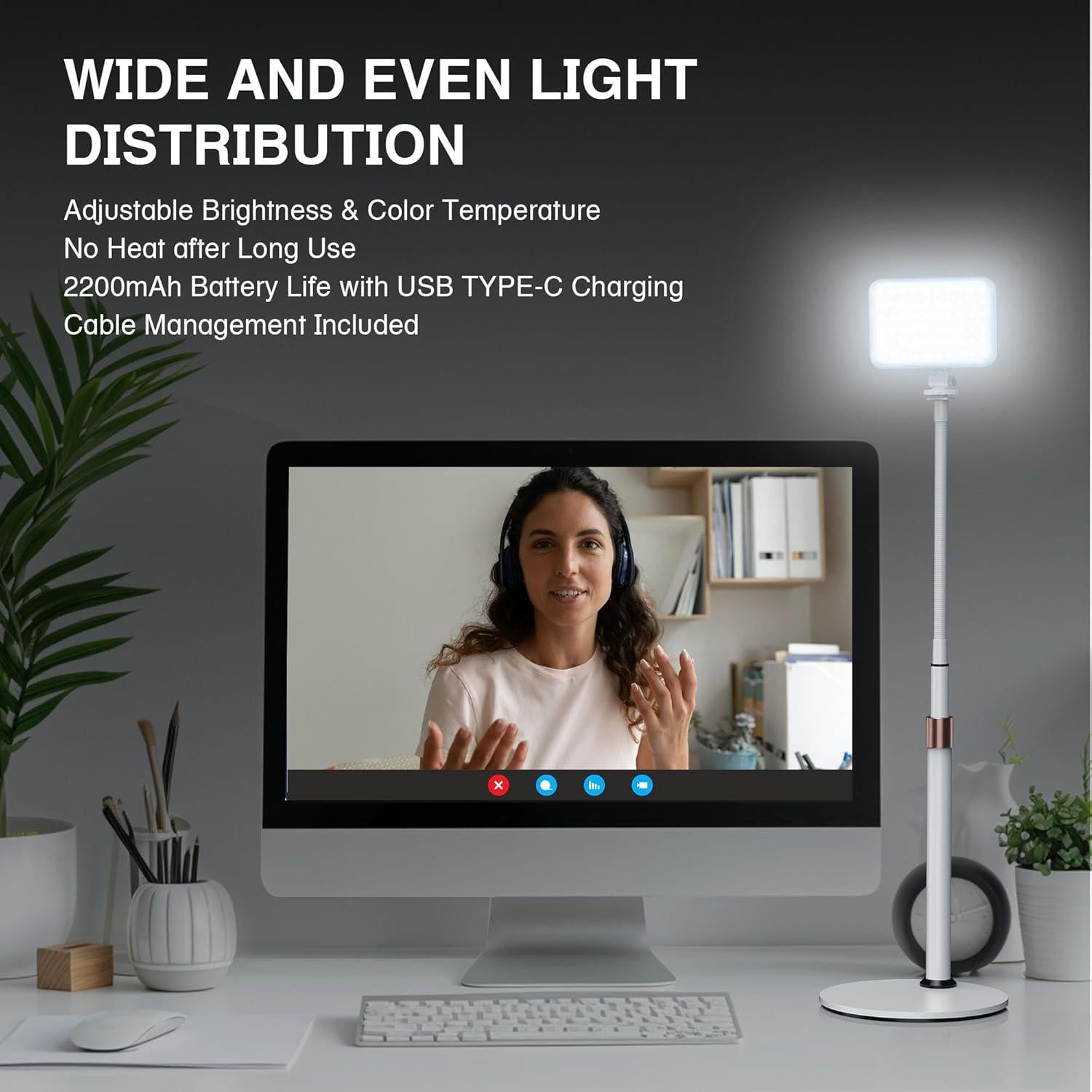 Luz de Escritorio LED Anautin D6 con Soporte Telescópico CRI97+
